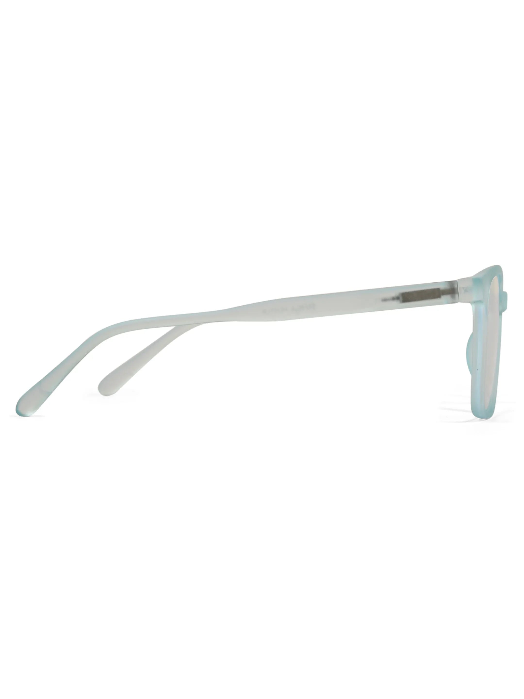 Focusly | Transparent Skyblue Medium Full Rim RECTANGLE Computer Glasses for Men & Women [Blue Block]