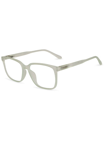 Focusly | Transparent Light Green Medium Full Rim RECTANGLE Computer Glasses for Men & Women [Blue Block]