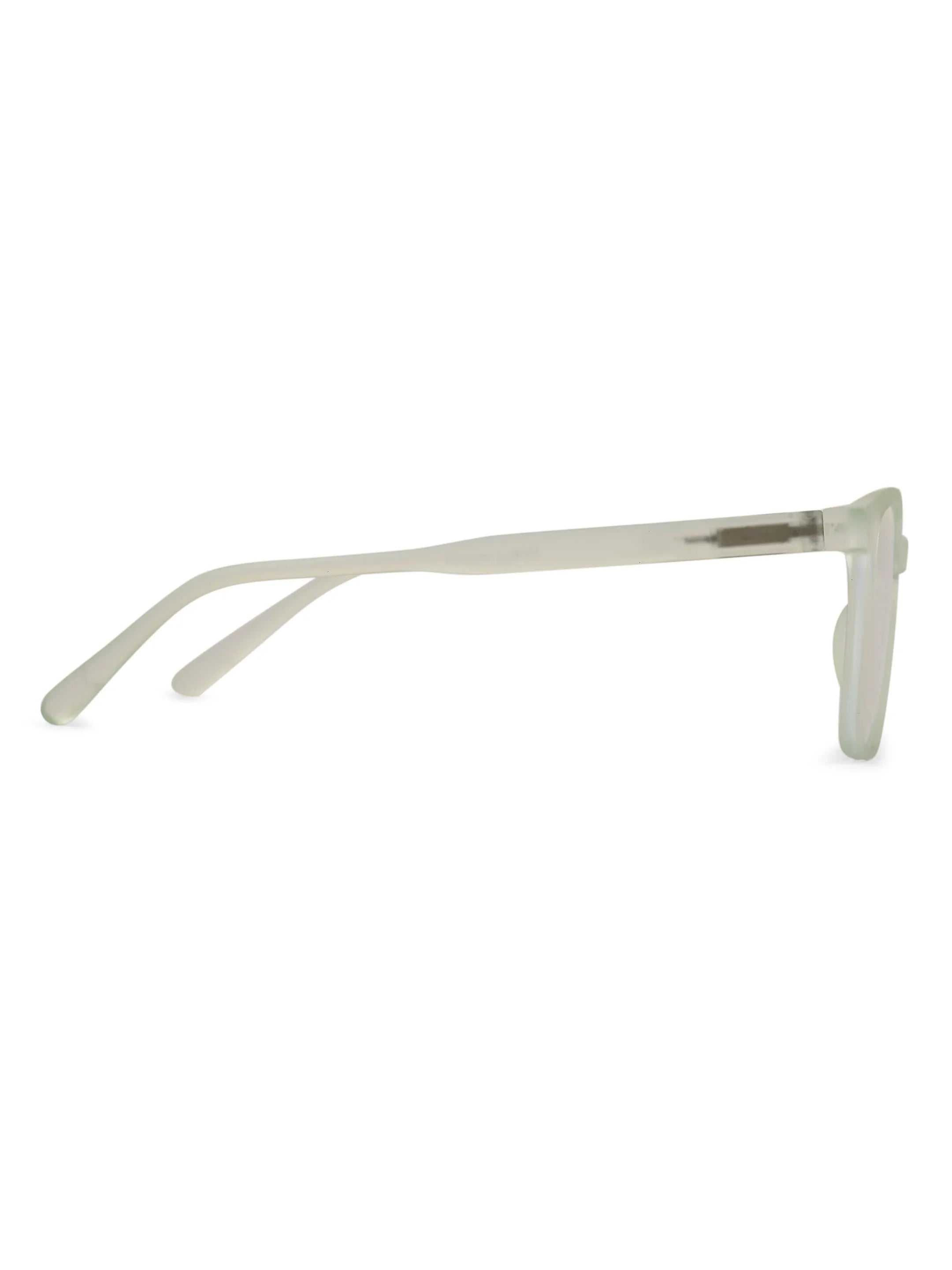 Focusly | Transparent Light Green Medium Full Rim RECTANGLE Computer Glasses for Men & Women [Blue Block]