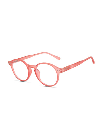 BluShield | Transparent Red Medium Full Rim CIRCLE Computer Glasses for Men & Women [Blue Block]