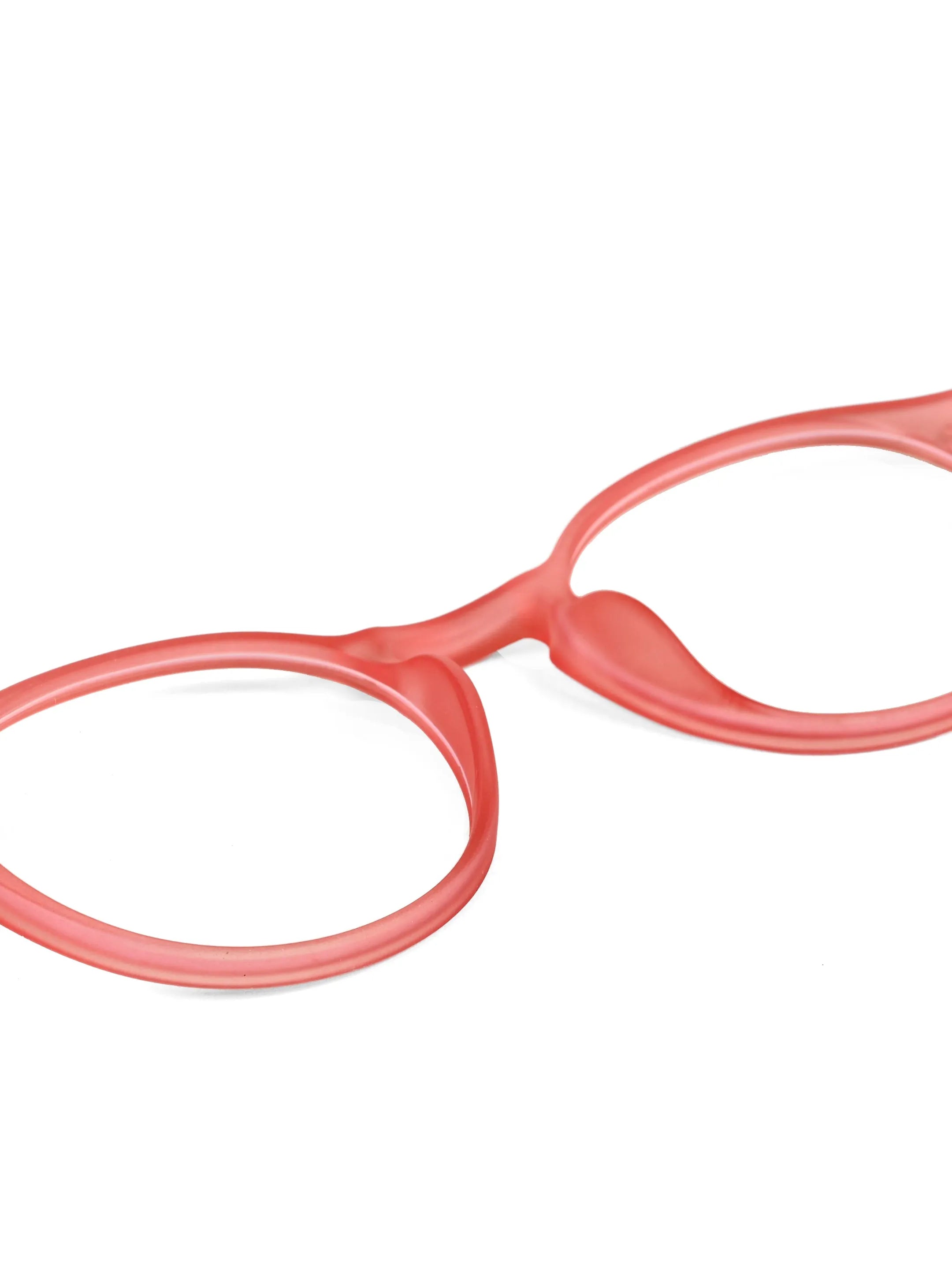 BluShield | Transparent Red Medium Full Rim CIRCLE Computer Glasses for Men & Women [Blue Block]