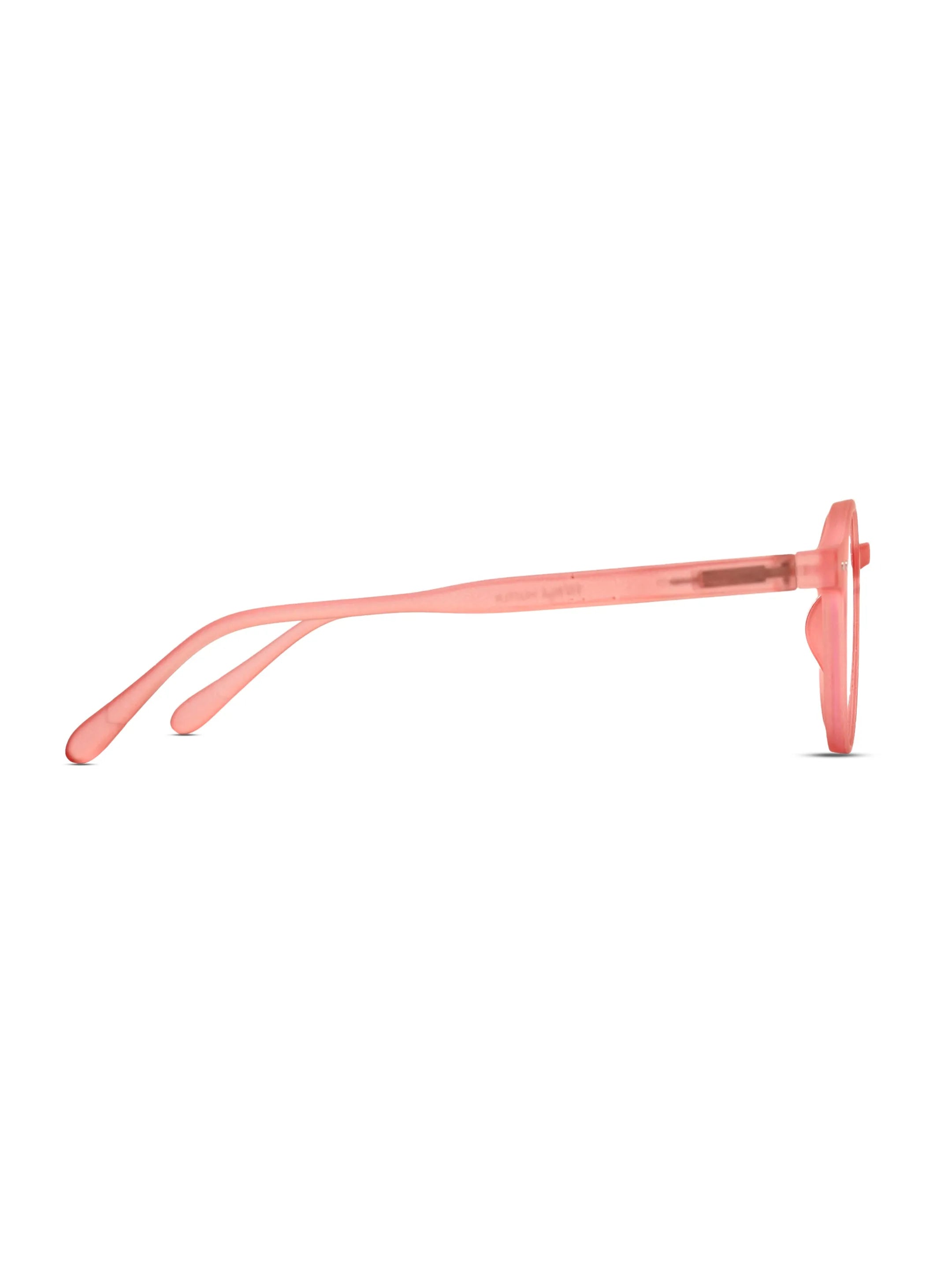 BluShield | Transparent Red Medium Full Rim CIRCLE Computer Glasses for Men & Women [Blue Block]