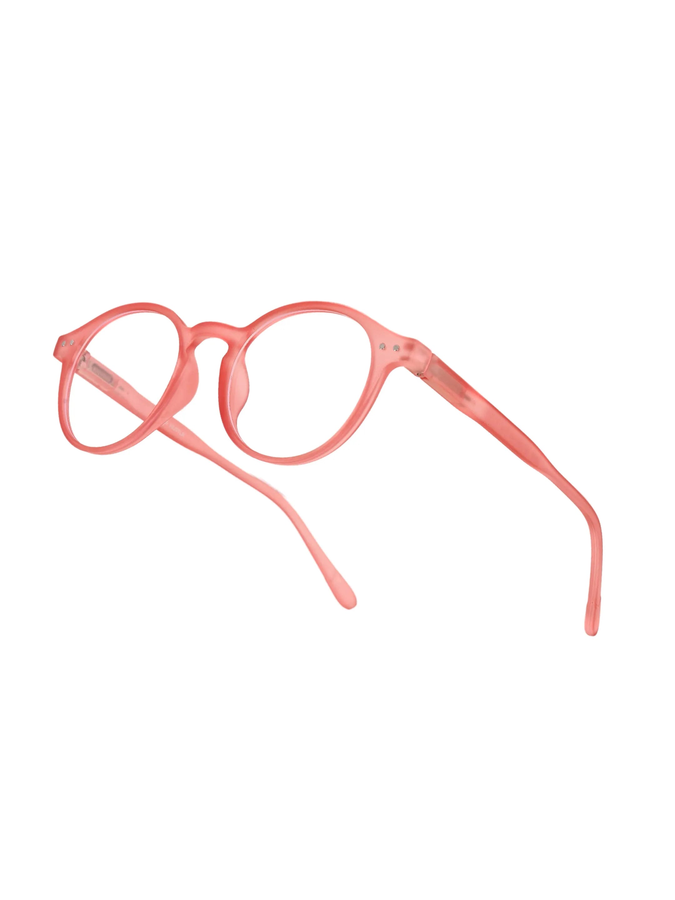 BluShield | Transparent Red Medium Full Rim CIRCLE Computer Glasses for Men & Women [Blue Block]