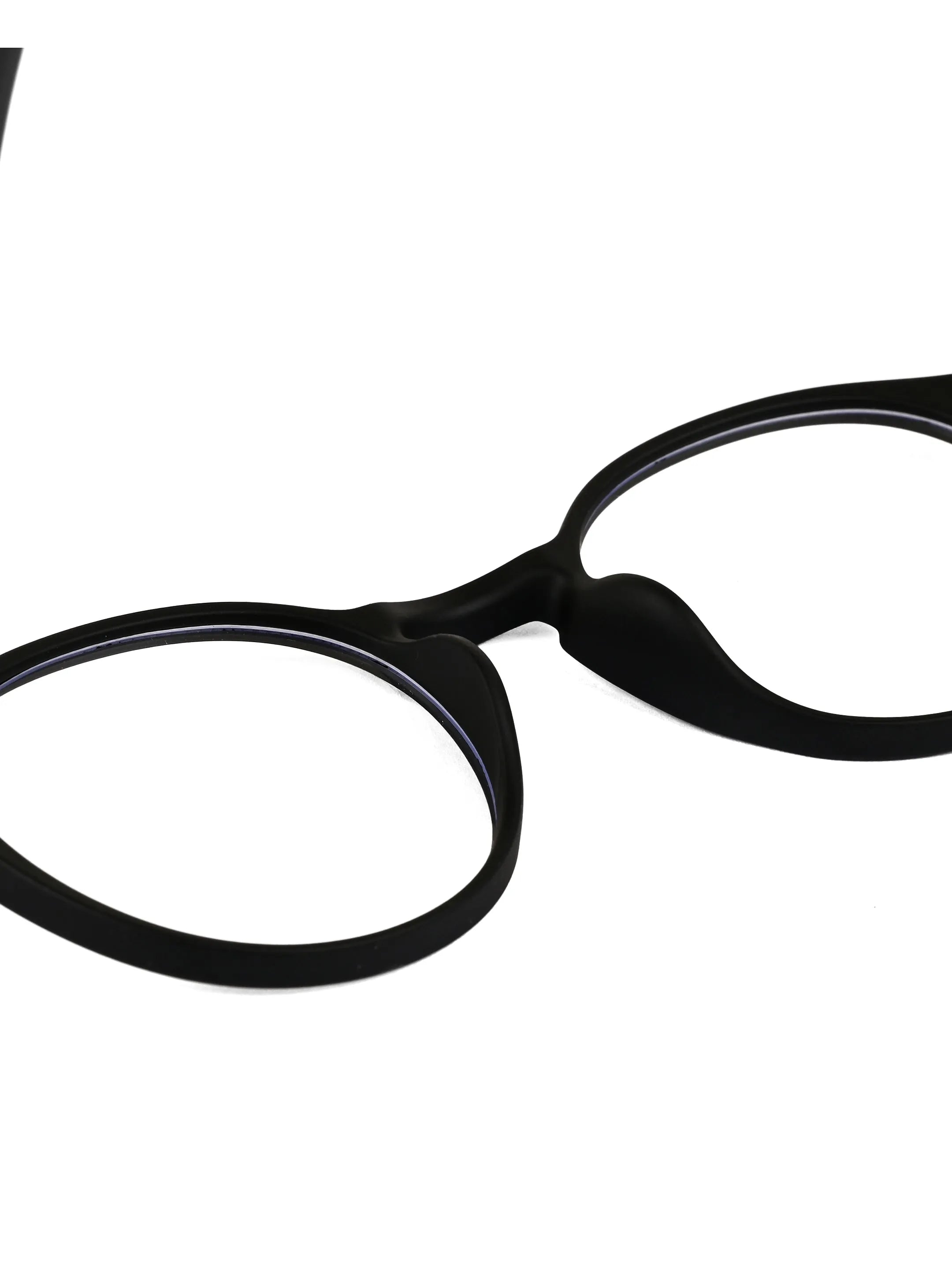 BluShield | Black Medium Full Rim CIRCLE Computer Glasses for Men & Women [Blue Block]