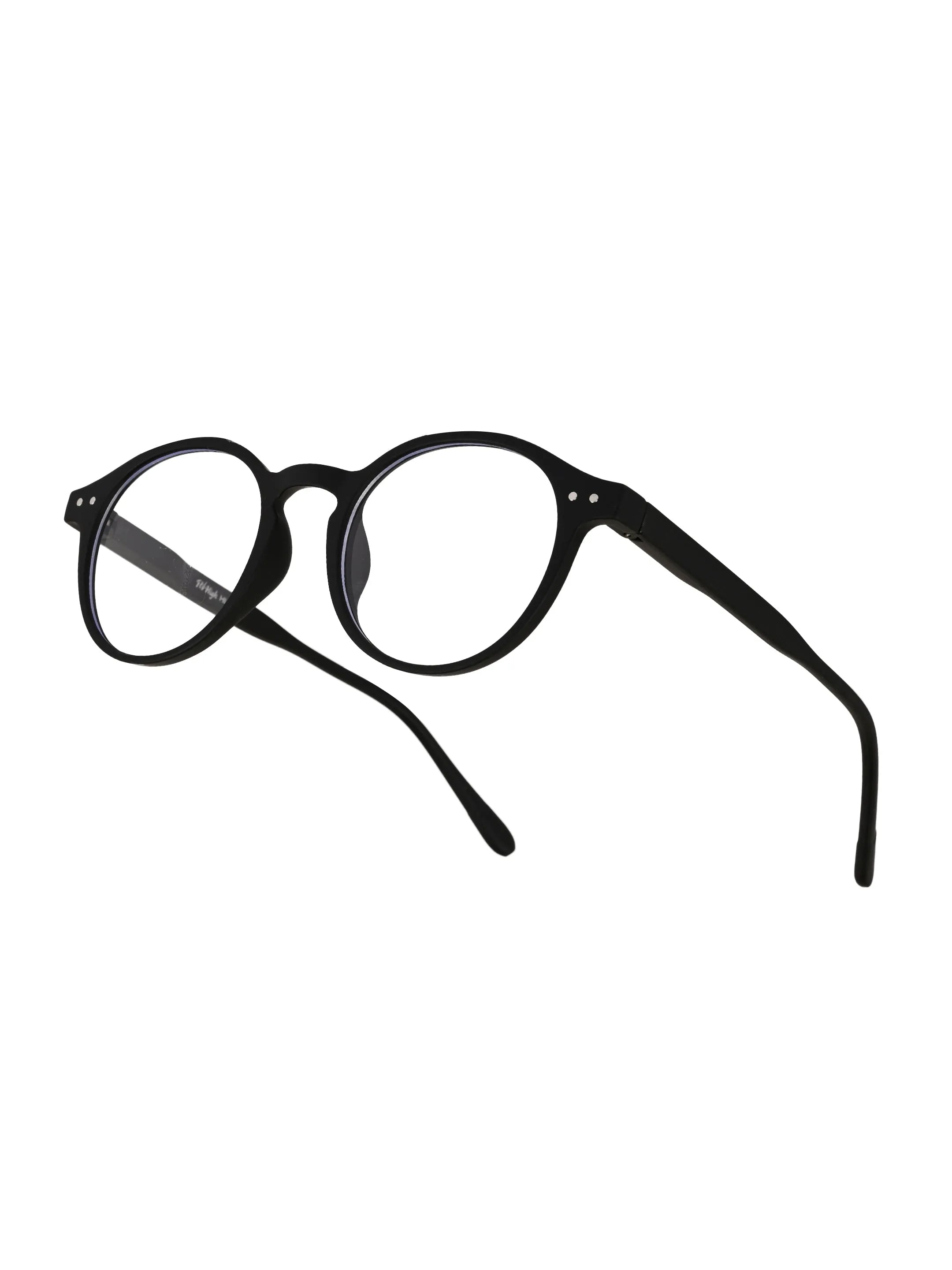 BluShield | Black Medium Full Rim CIRCLE Computer Glasses for Men & Women [Blue Block]