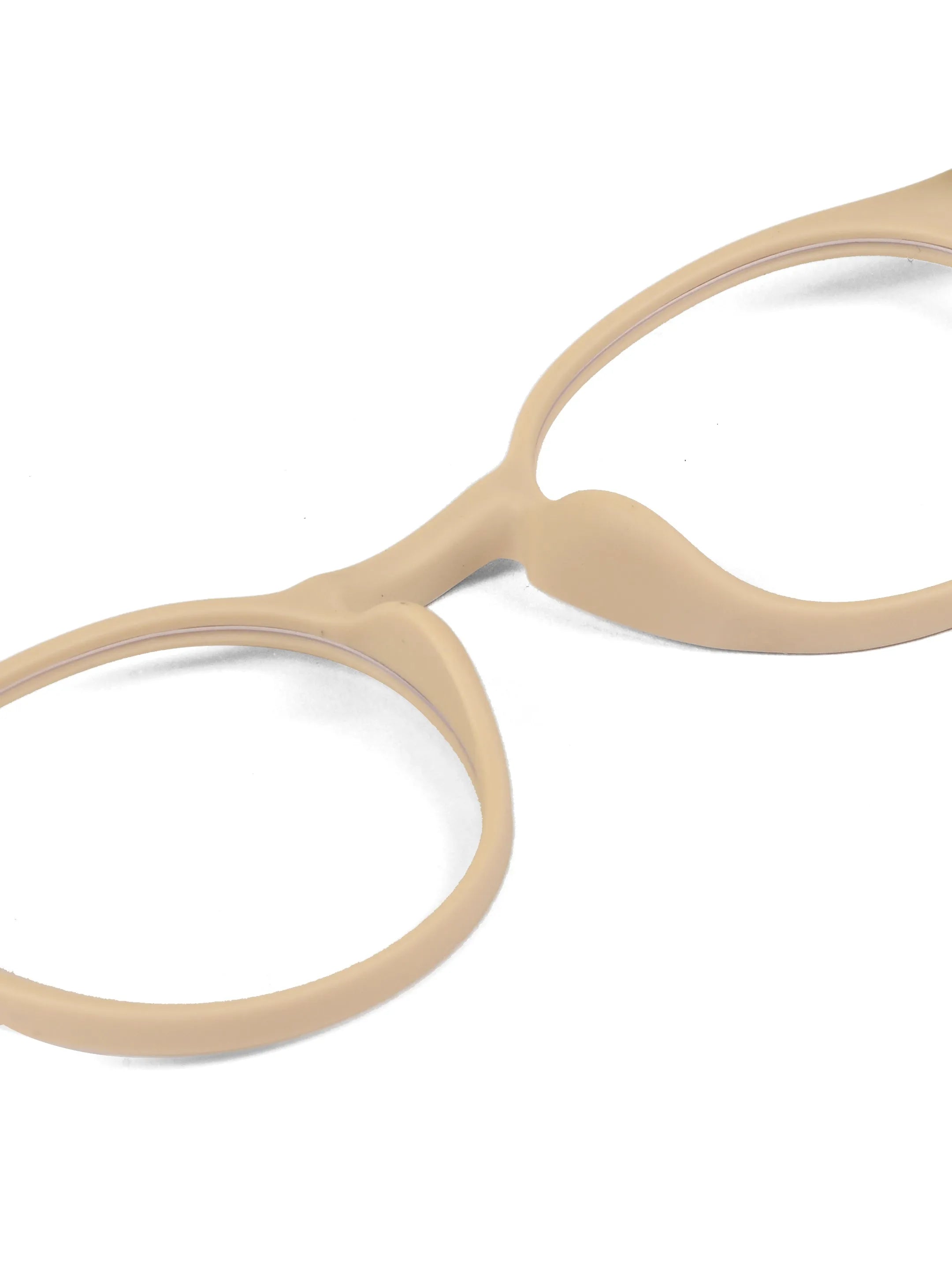 BluShield | Cream Medium Full Rim CIRCLE Computer Glasses for Men & Women [Blue Block]