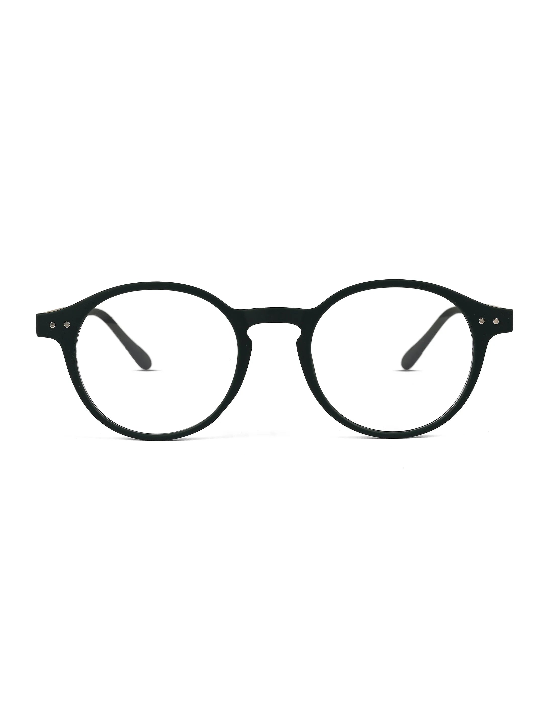 BluShield | Green Medium Full Rim CIRCLE Computer Glasses for Men & Women [Blue Block]