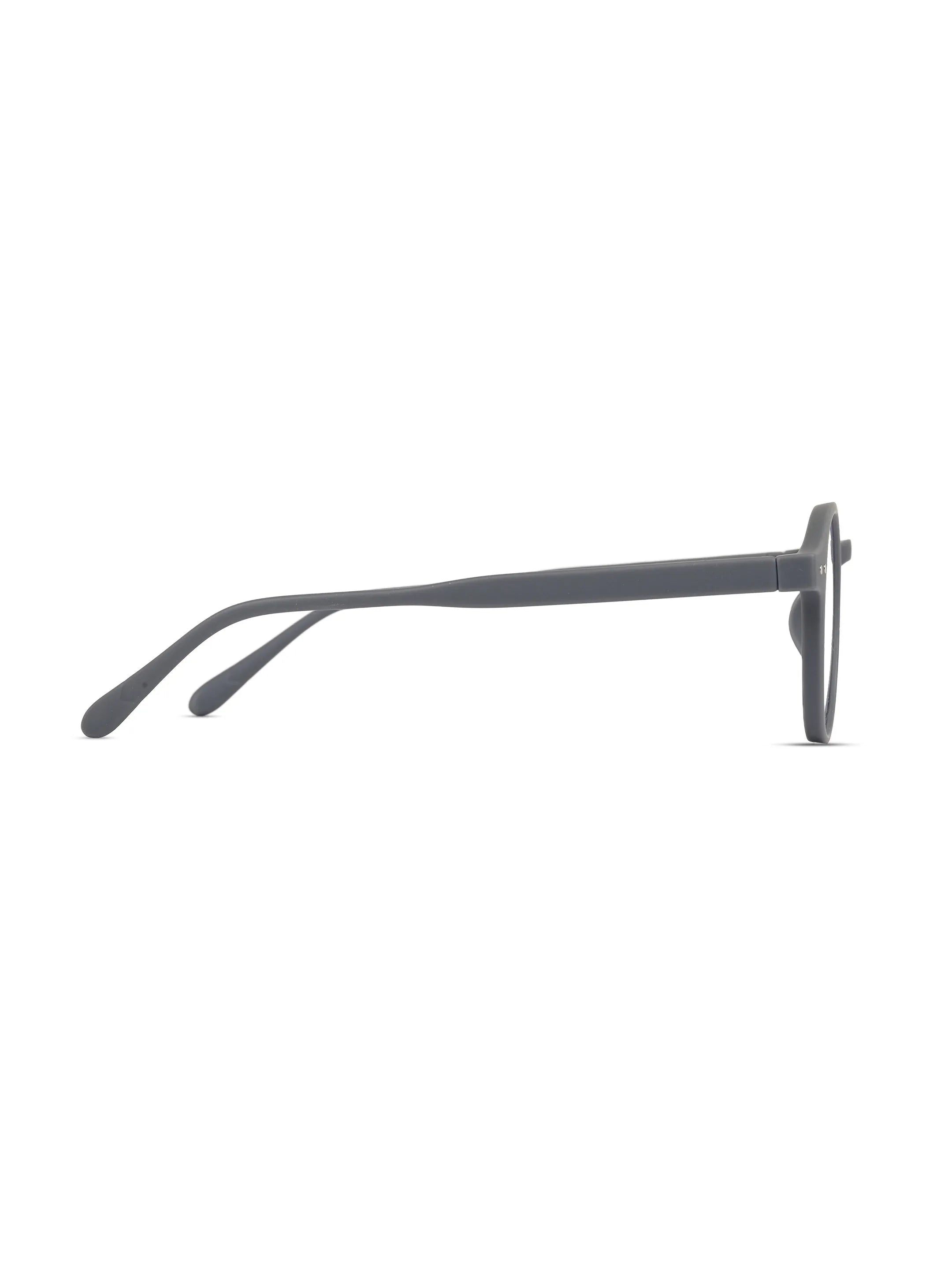 BluShield | Grey Medium Full Rim CIRCLE Computer Glasses for Men & Women [Blue Block]