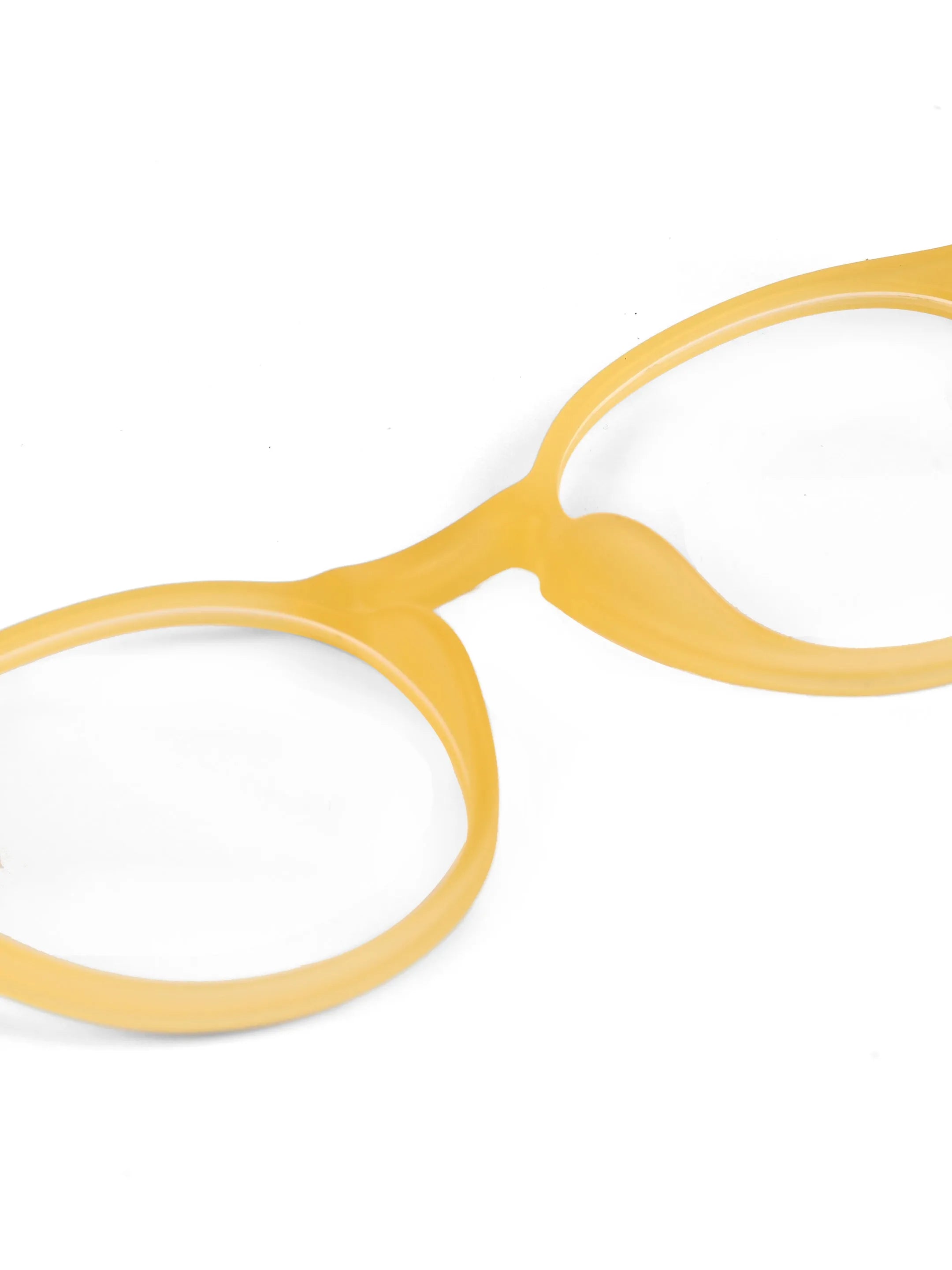 BluShield | Transparent Orange Medium Full Rim CIRCLE Computer Glasses for Men & Women [Blue Block]