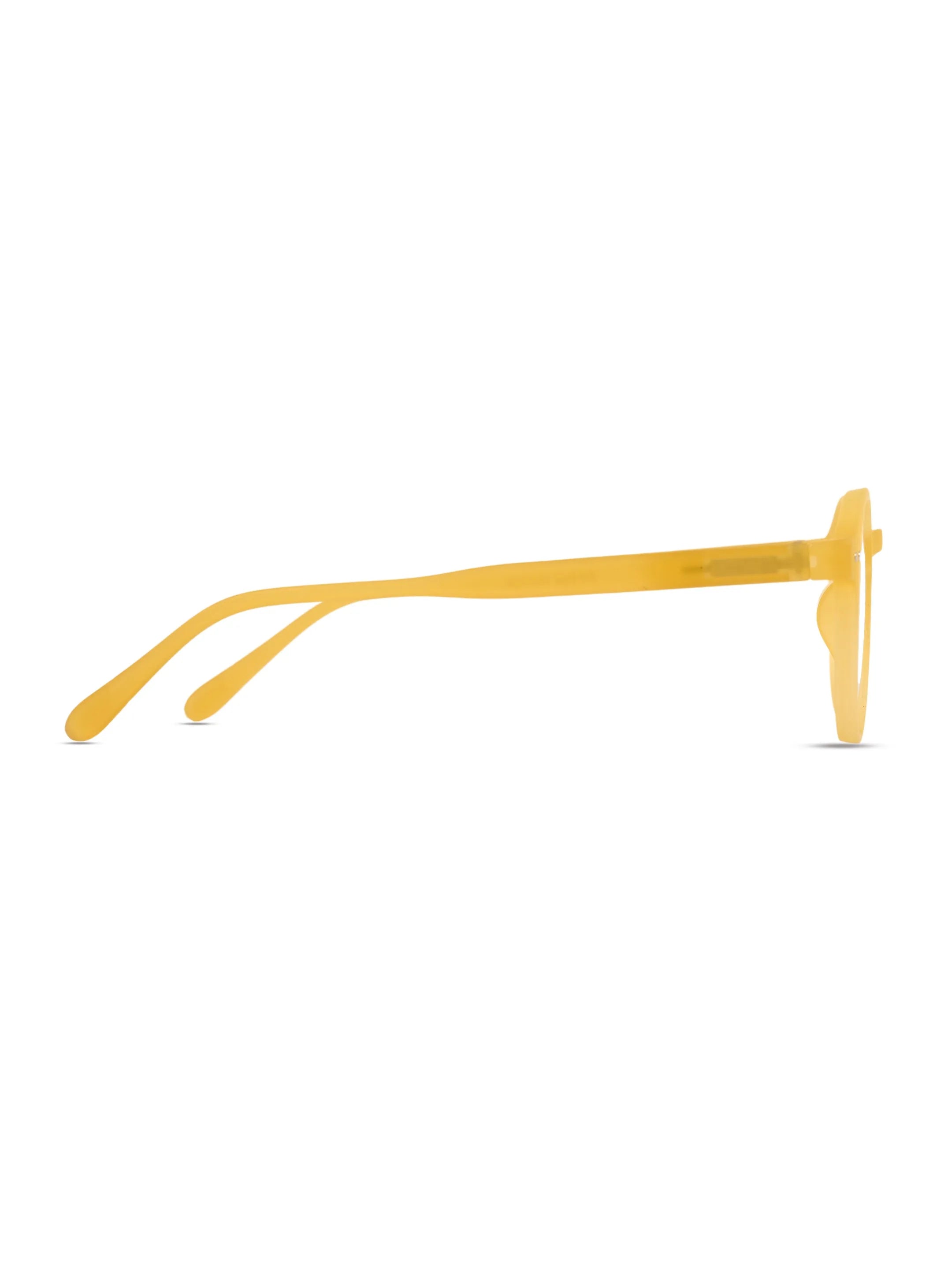 BluShield | Transparent Orange Medium Full Rim CIRCLE Computer Glasses for Men & Women [Blue Block]