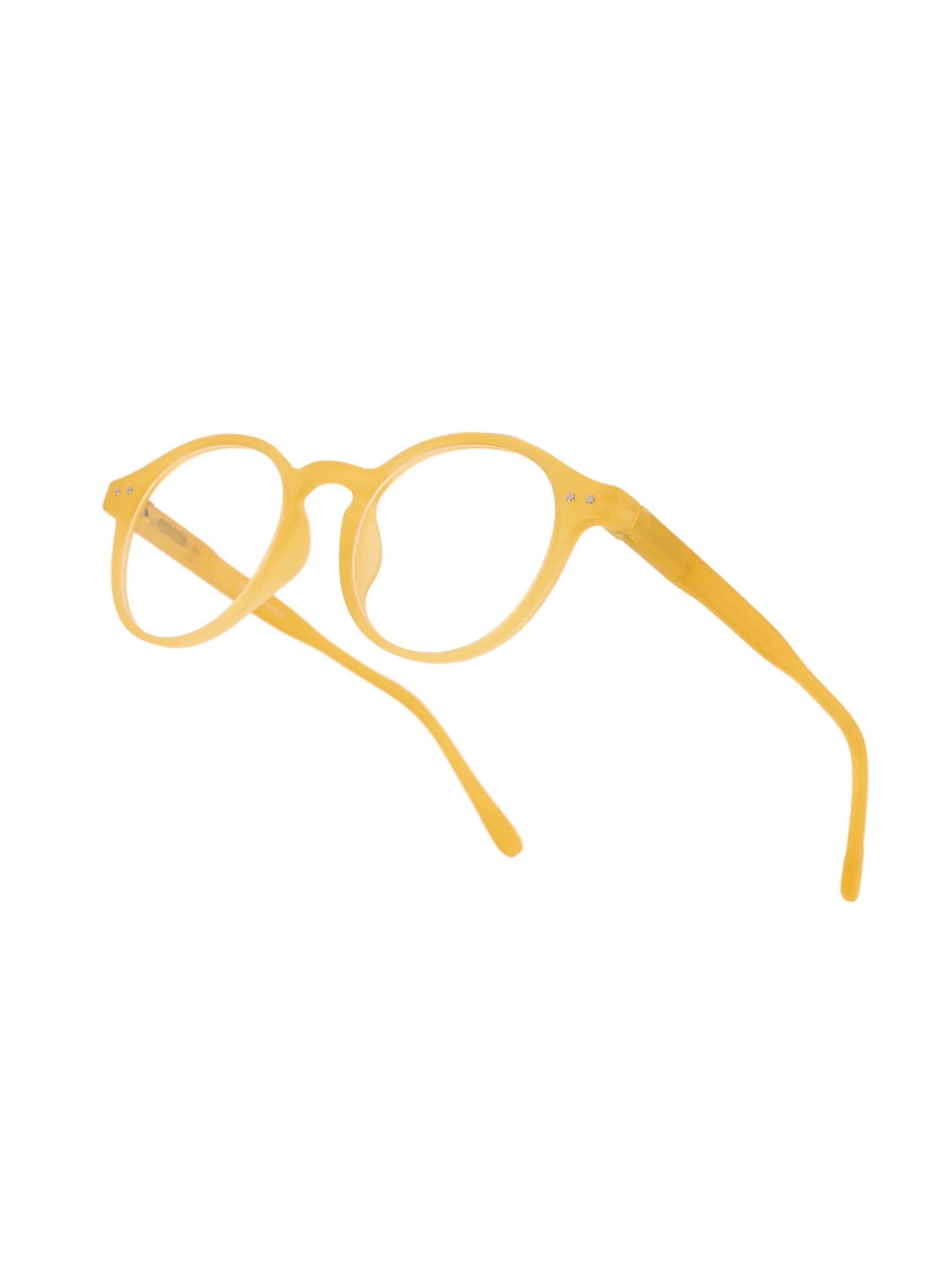 BluShield | Transparent Orange Medium Full Rim CIRCLE Computer Glasses for Men & Women [Blue Block]