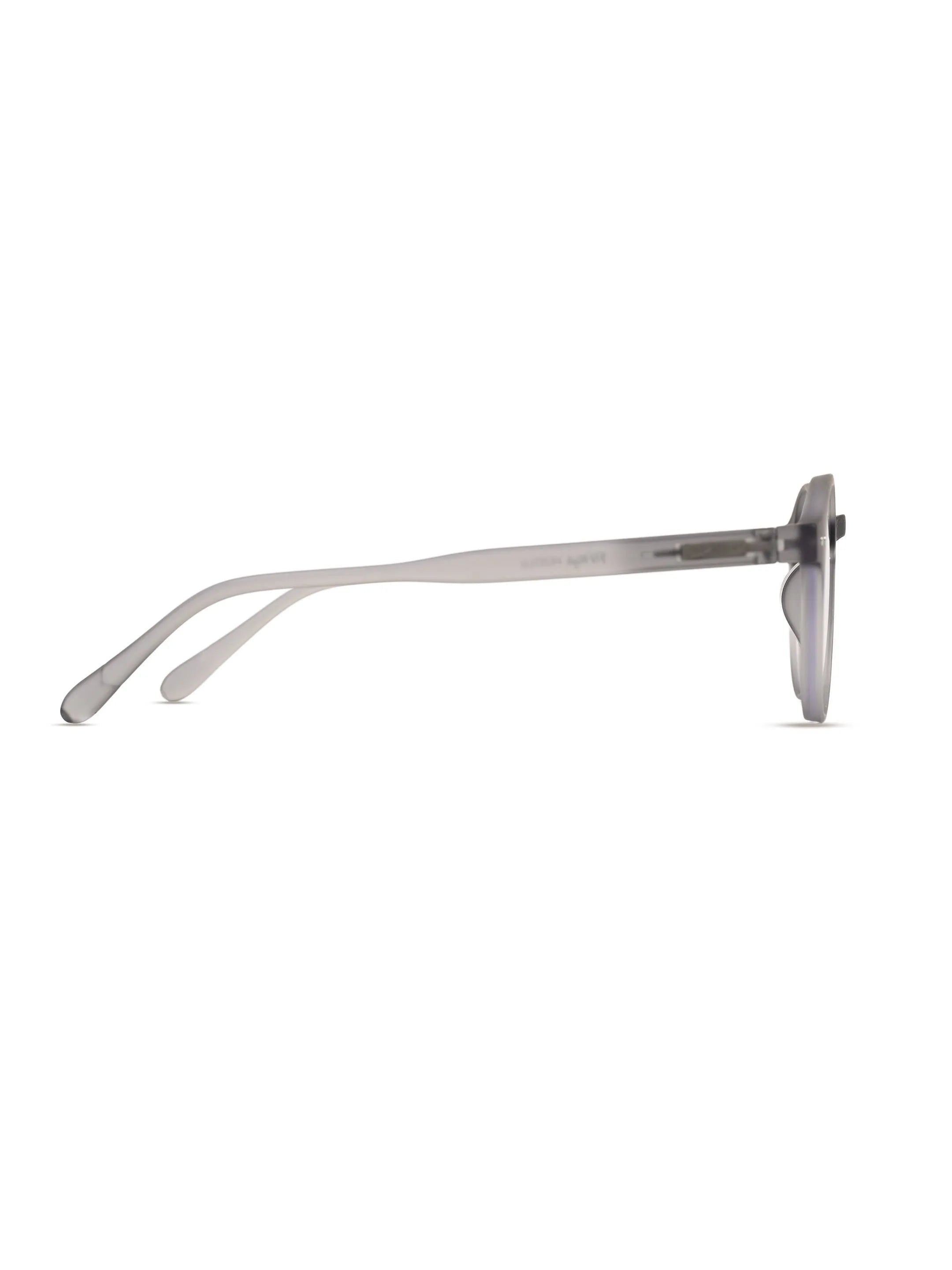 BluShield | Transparent Smoke Medium Full Rim CIRCLE Computer Glasses for Men & Women [Blue Block]