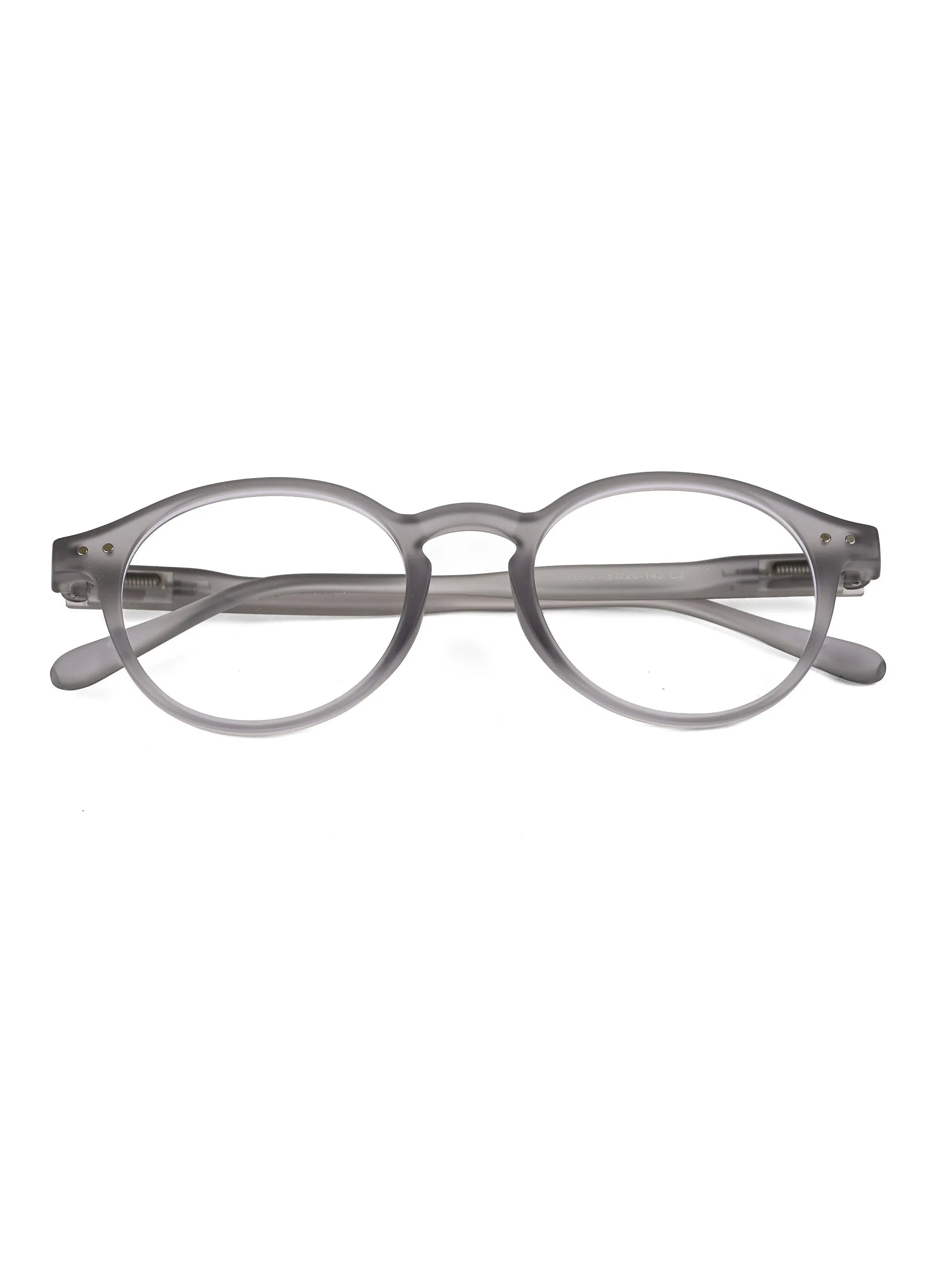 BluShield | Transparent Smoke Medium Full Rim CIRCLE Computer Glasses for Men & Women [Blue Block]