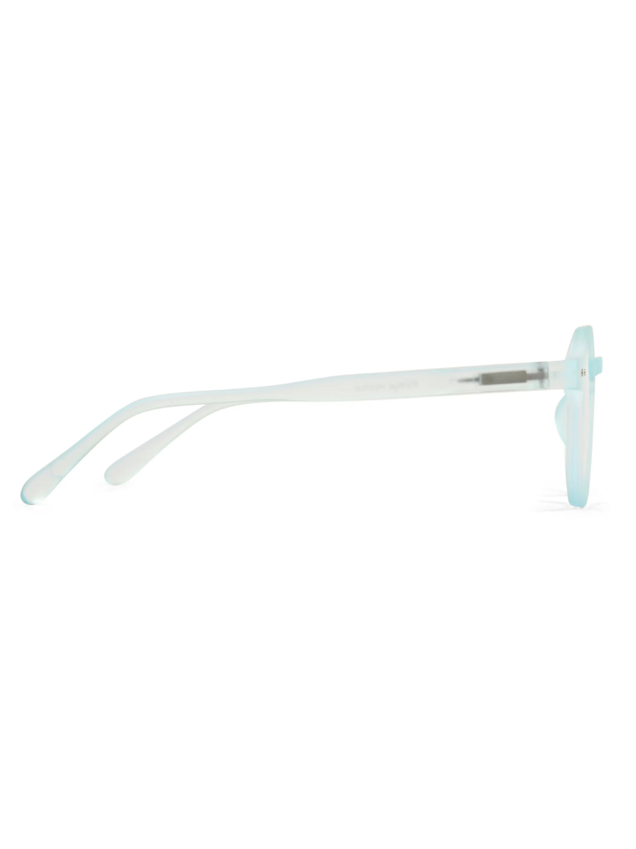 BluShield | Transparent Skyblue Medium Full Rim CIRCLE Computer Glasses for Men & Women [Blue Block]