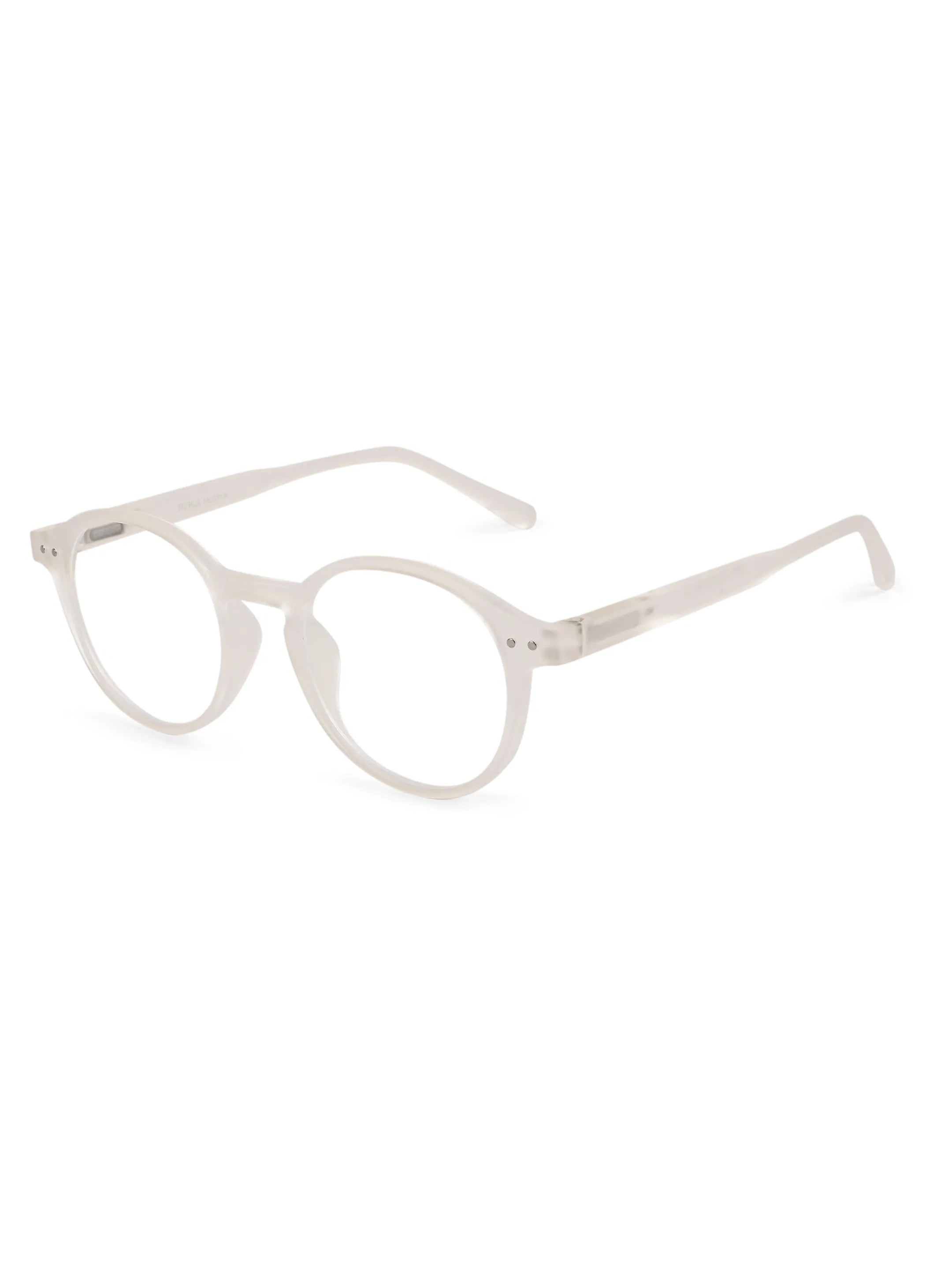 BluShield | Transparent Medium Full Rim CIRCLE Computer Glasses for Men & Women [Blue Block]