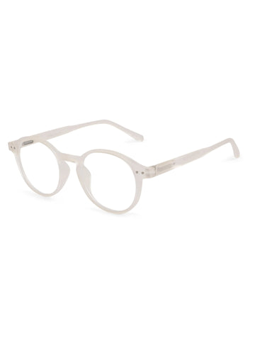 BluShield | Transparent Medium Full Rim CIRCLE Computer Glasses for Men & Women [Blue Block]