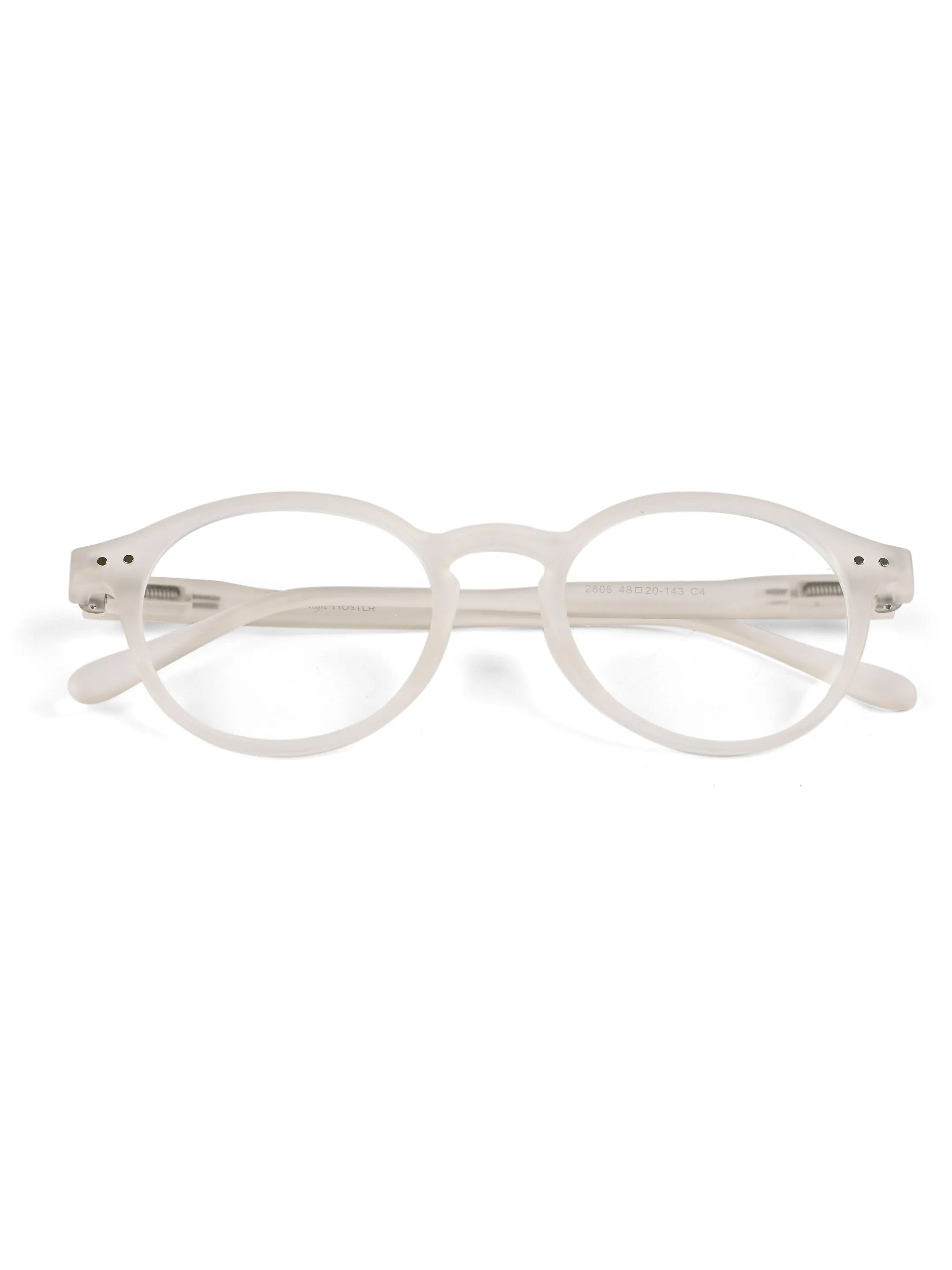 BluShield | Transparent Medium Full Rim CIRCLE Computer Glasses for Men & Women [Blue Block]