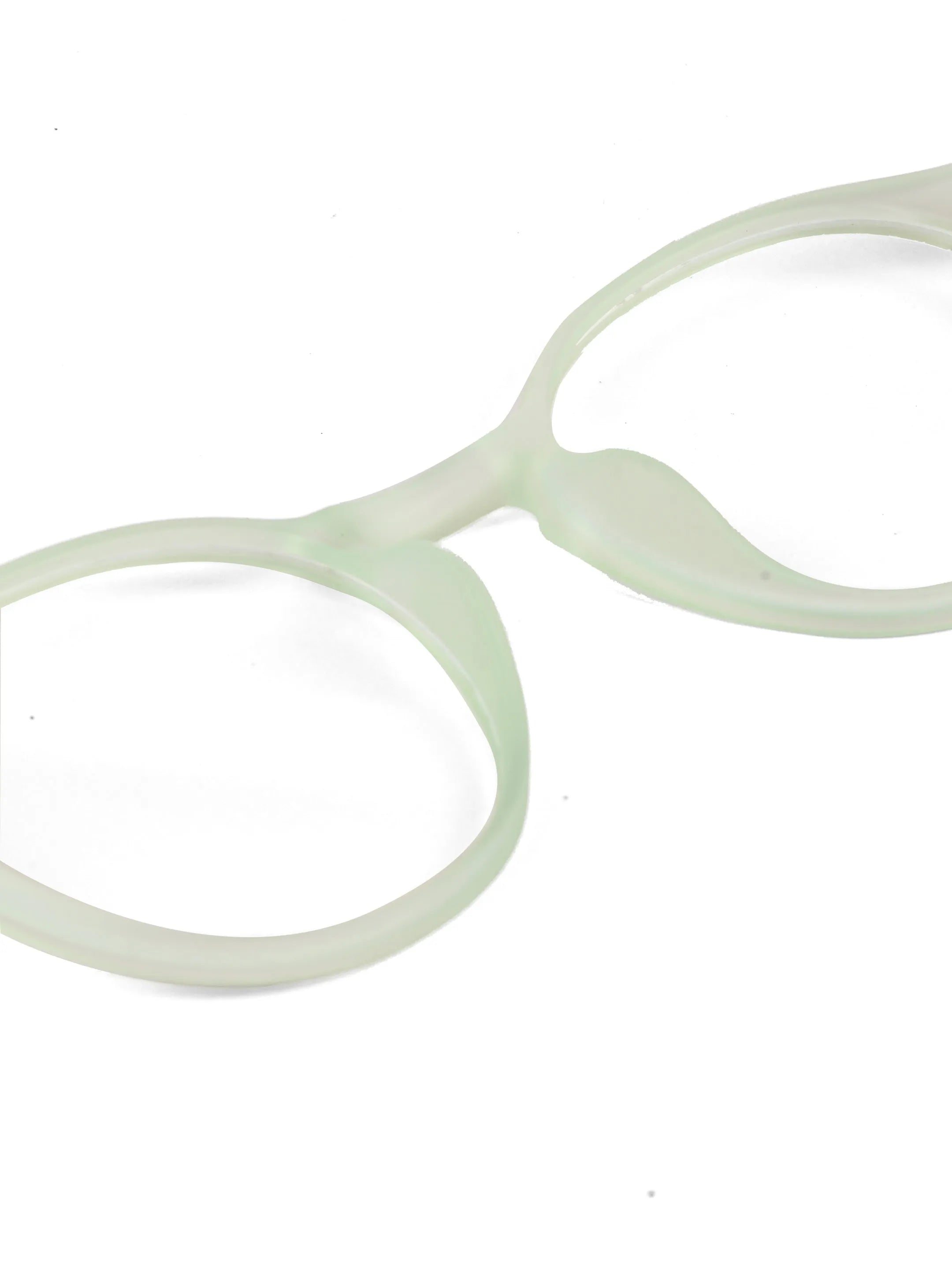 BluShield | Transparent Light Green Medium Full Rim CIRCLE Computer Glasses for Men & Women [Blue Block]