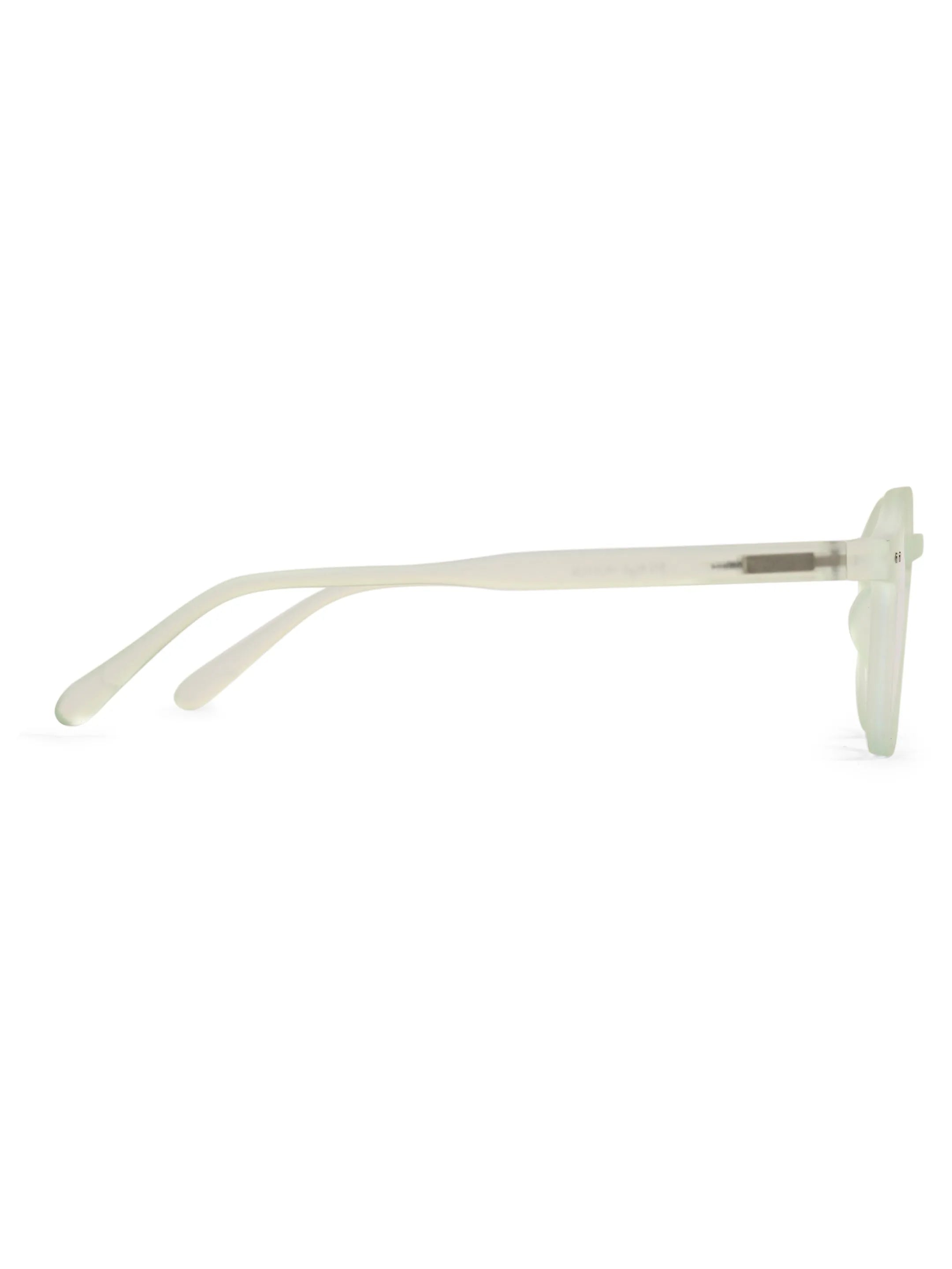 BluShield | Transparent Light Green Medium Full Rim CIRCLE Computer Glasses for Men & Women [Blue Block]