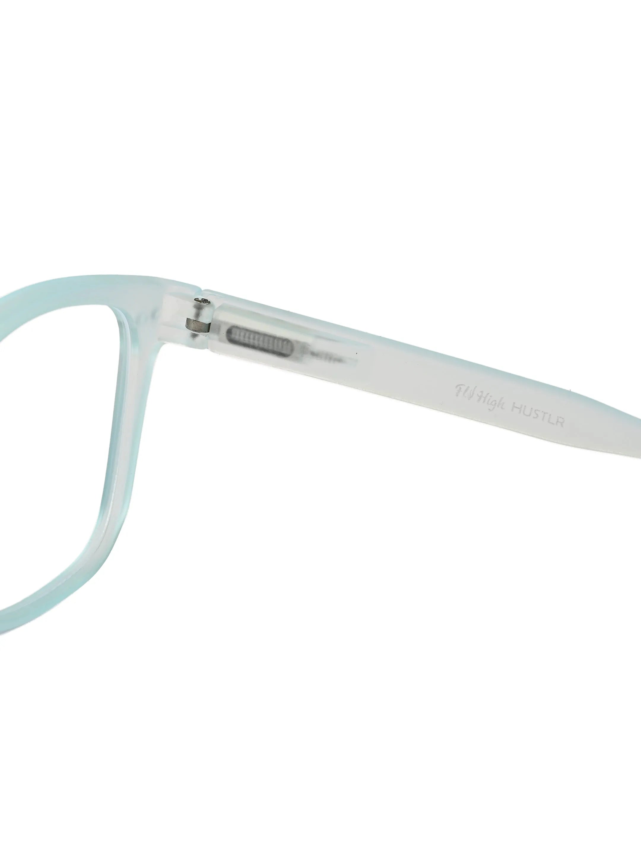 BluArmor | Transparent Skyblue Medium Full Rim SQUARE Computer Glasses for Men & Women [Blue Block]