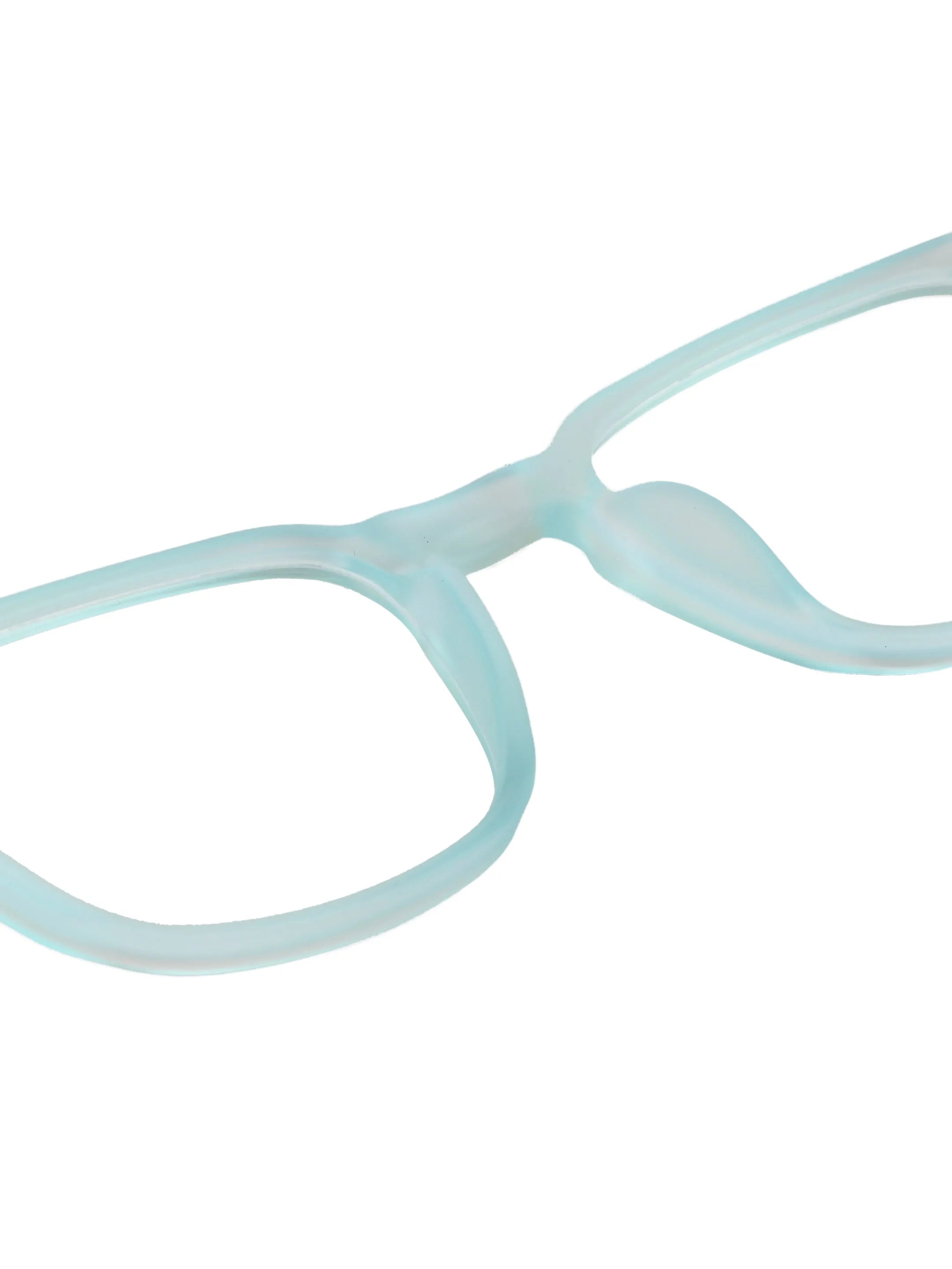BluArmor | Transparent Skyblue Medium Full Rim SQUARE Computer Glasses for Men & Women [Blue Block]