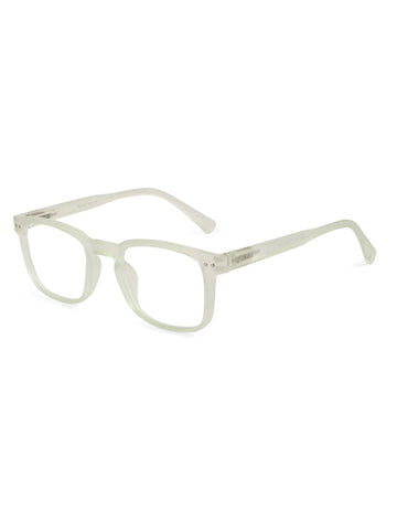 BluArmor | Transparent Light Green Medium Full Rim SQUARE Computer Glasses for Men & Women [Blue Block]