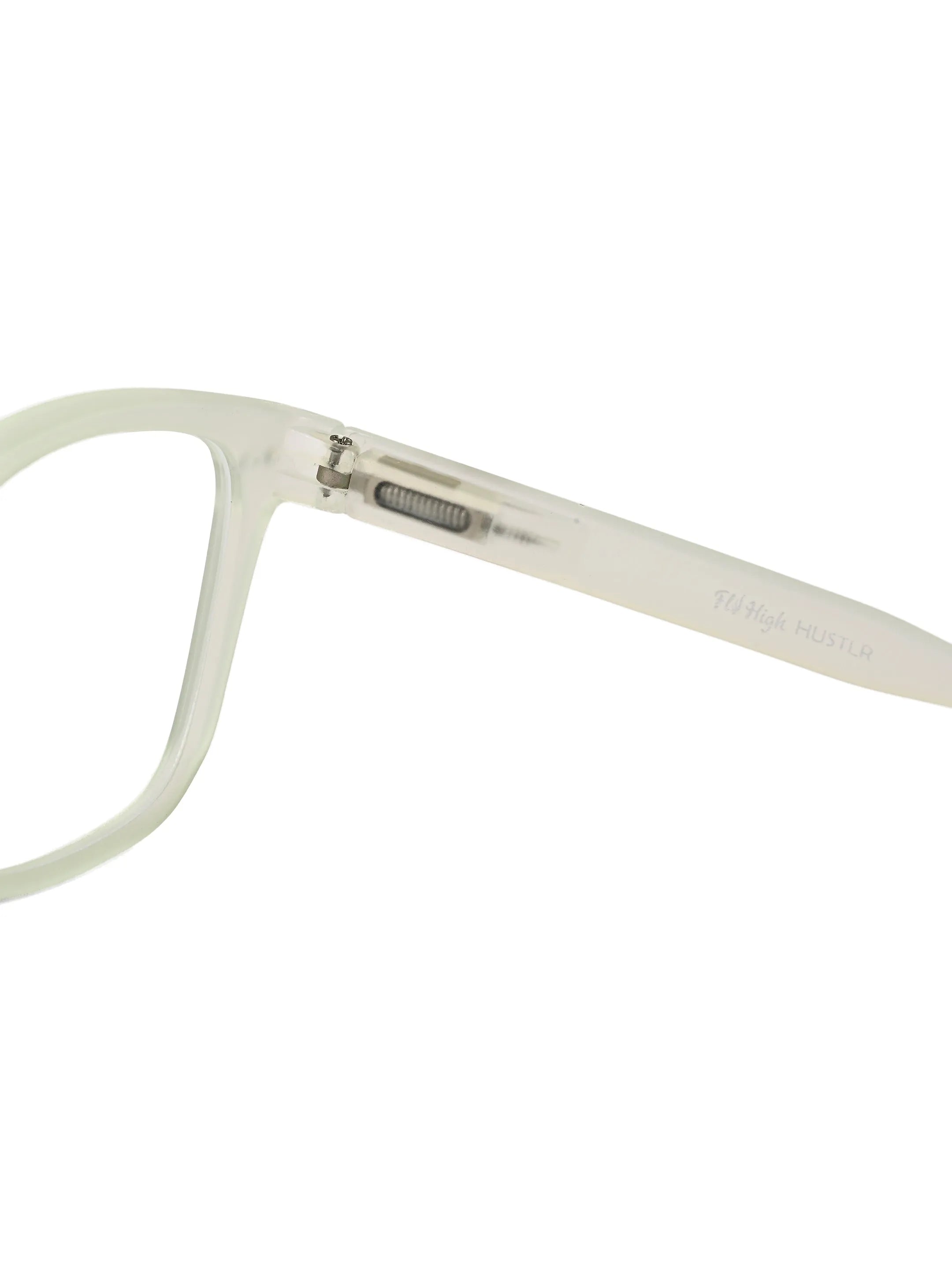 BluArmor | Transparent Light Green Medium Full Rim SQUARE Computer Glasses for Men & Women [Blue Block]