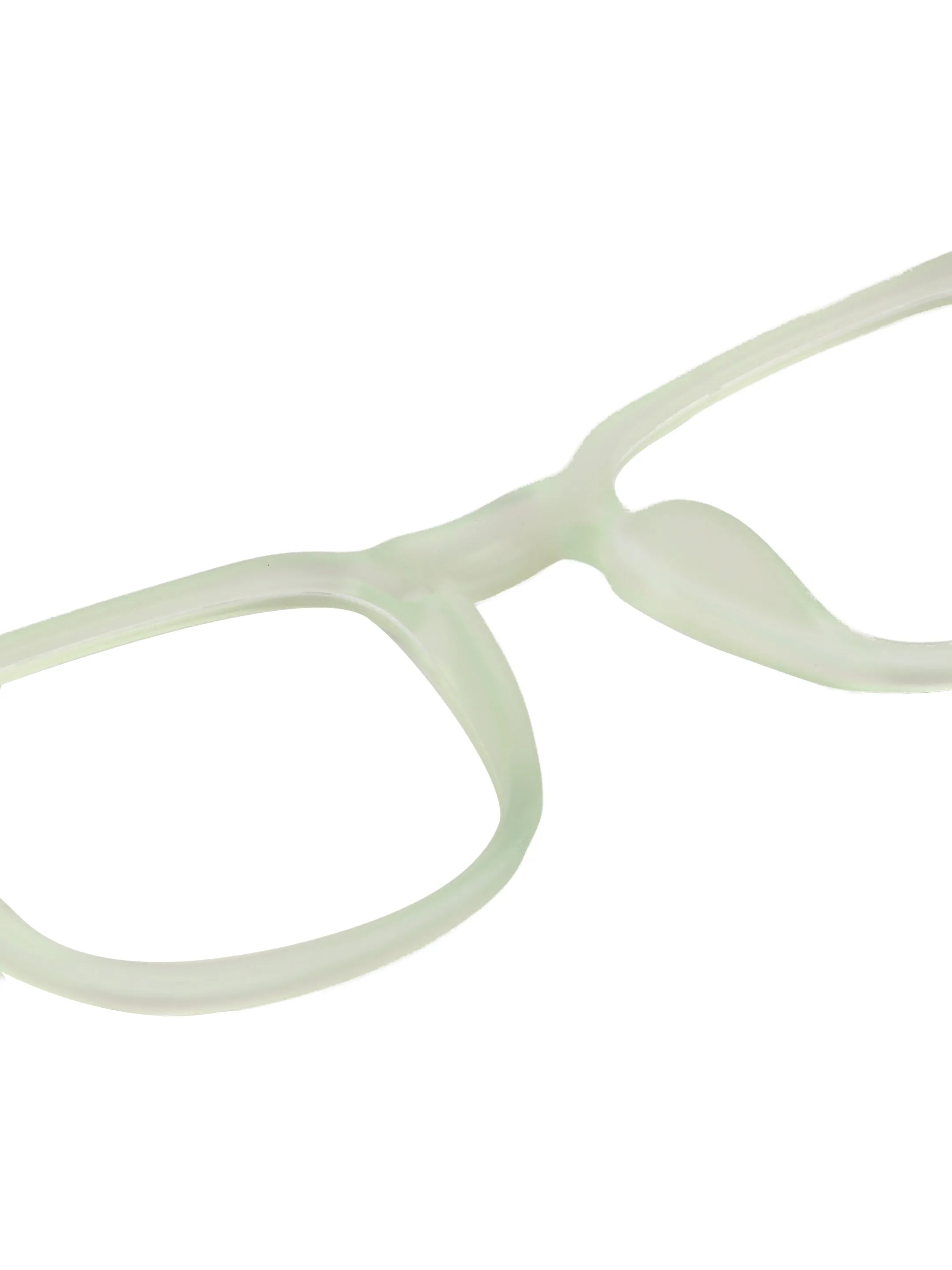BluArmor | Transparent Light Green Medium Full Rim SQUARE Computer Glasses for Men & Women [Blue Block]