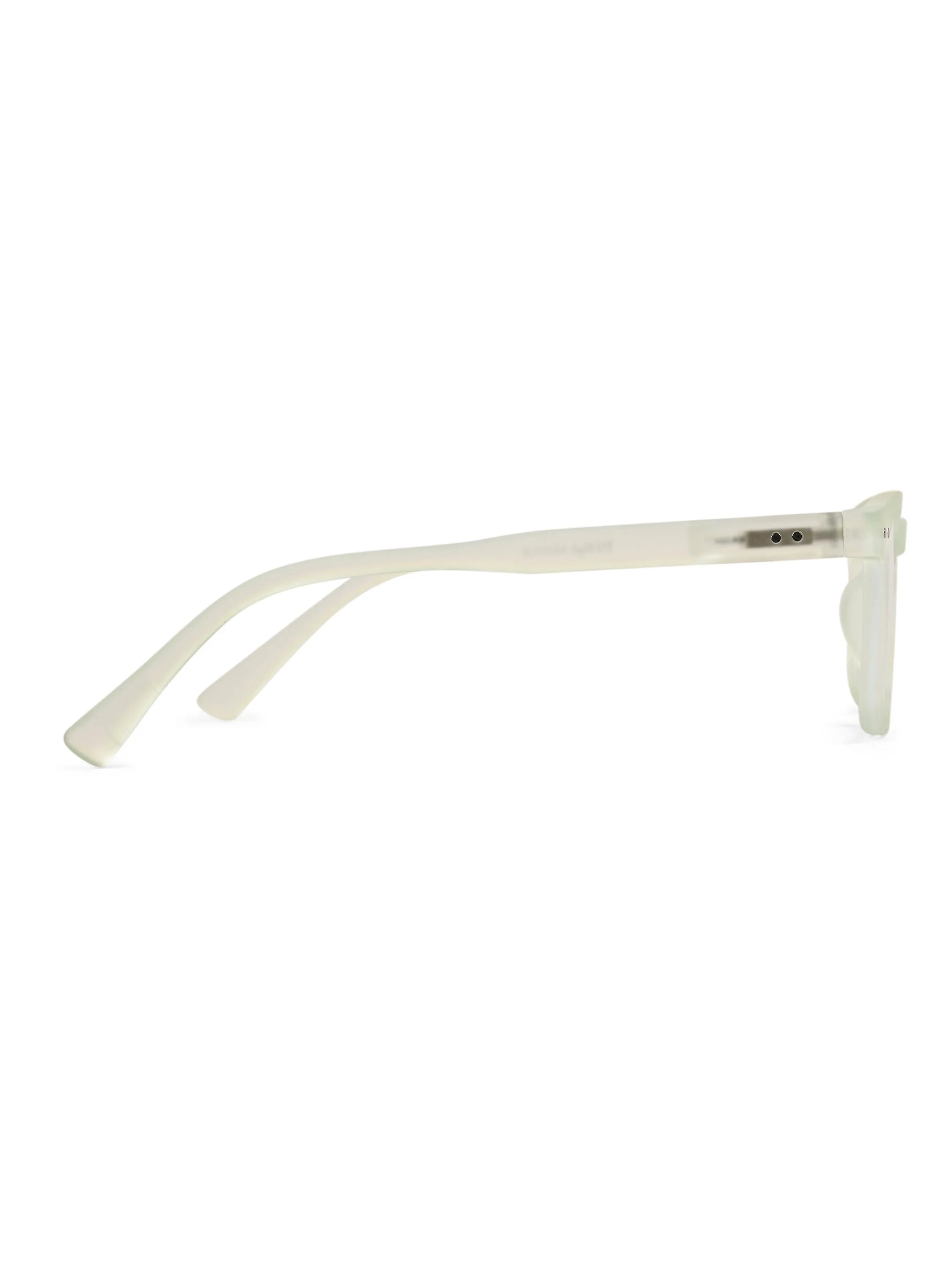 BluArmor | Transparent Light Green Medium Full Rim SQUARE Computer Glasses for Men & Women [Blue Block]