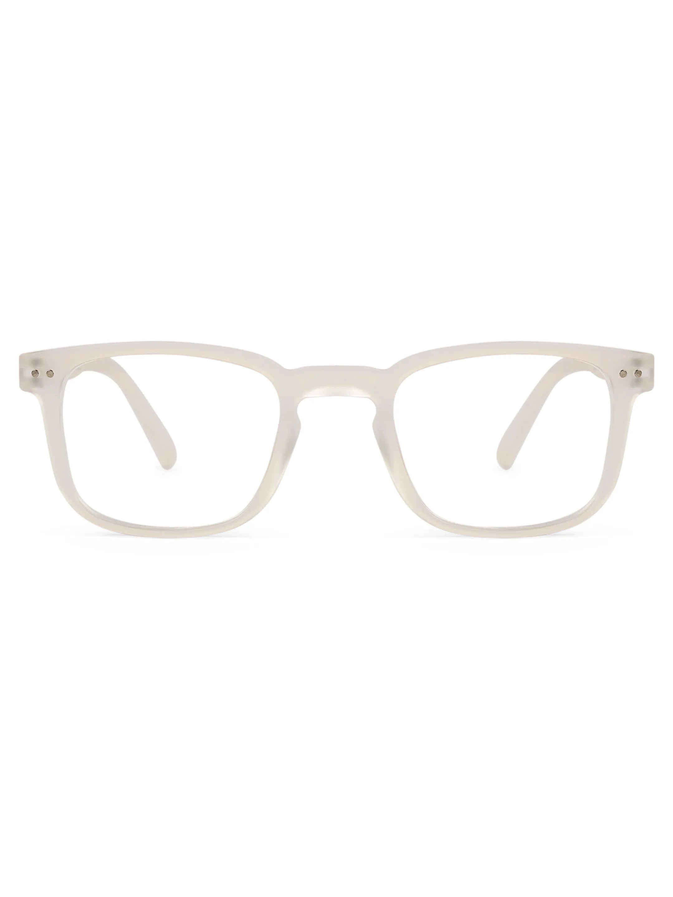 BluArmor | Transparent Medium Full Rim SQUARE Computer Glasses for Men & Women [Blue Block]