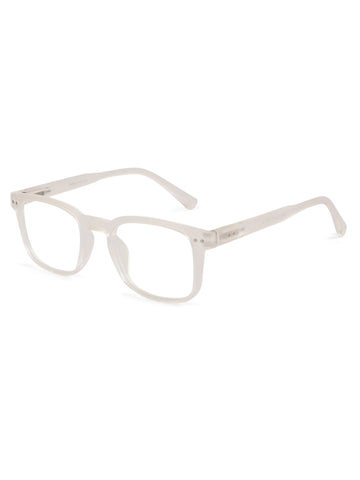 BluArmor | Transparent Medium Full Rim SQUARE Computer Glasses for Men & Women [Blue Block]