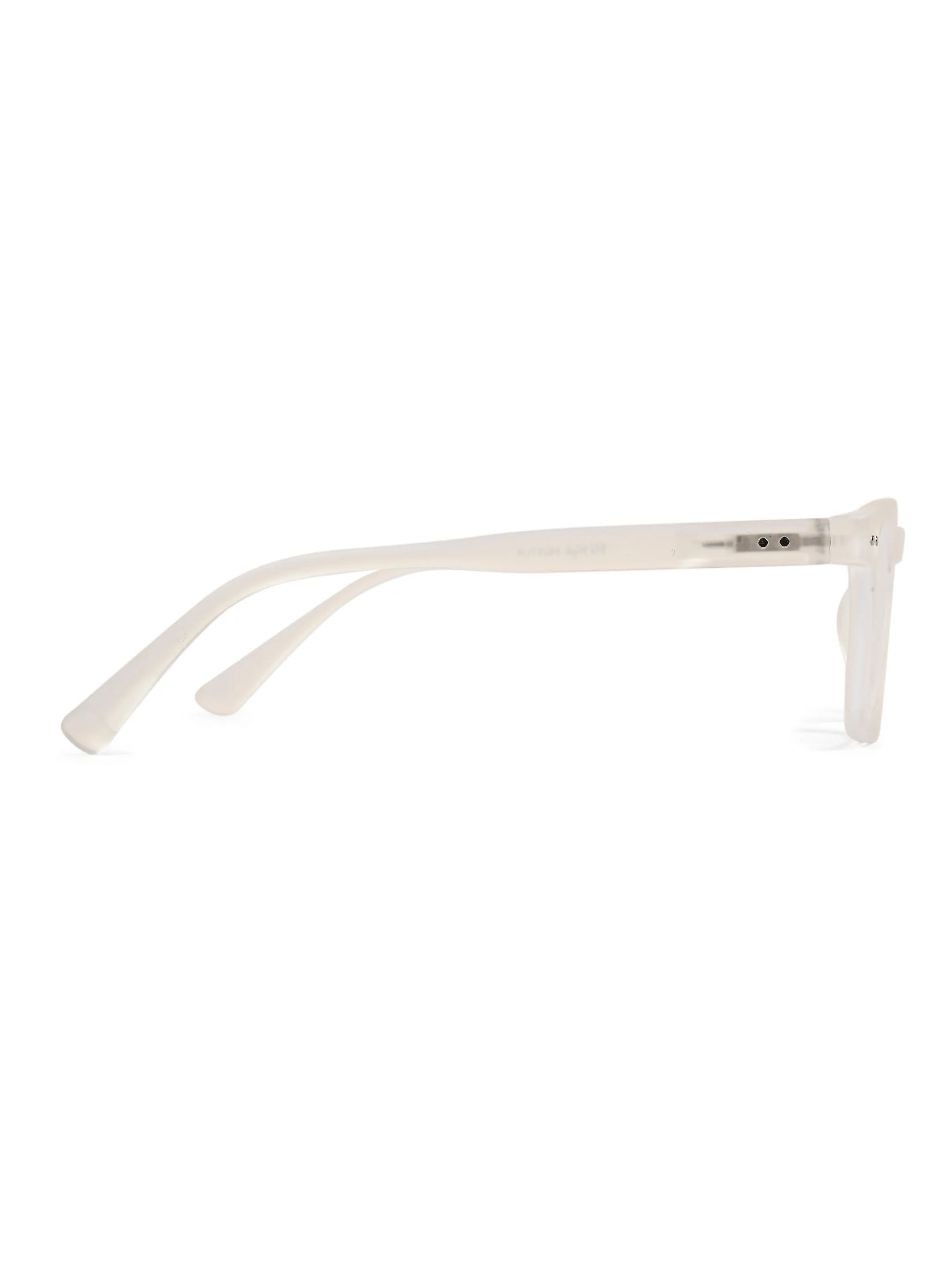 BluArmor | Transparent Medium Full Rim SQUARE Computer Glasses for Men & Women [Blue Block]