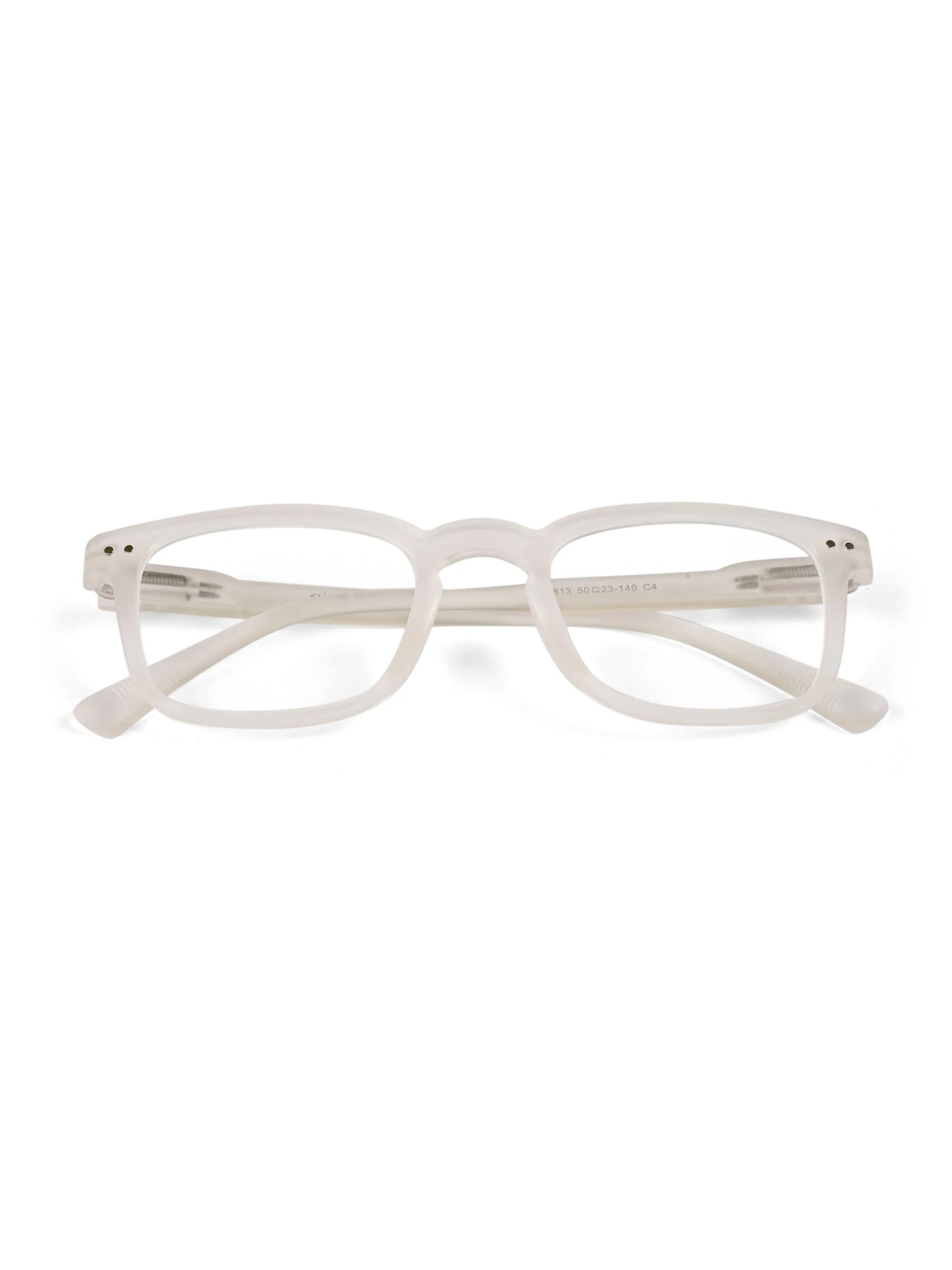 BluArmor | Transparent Medium Full Rim SQUARE Computer Glasses for Men & Women [Blue Block]