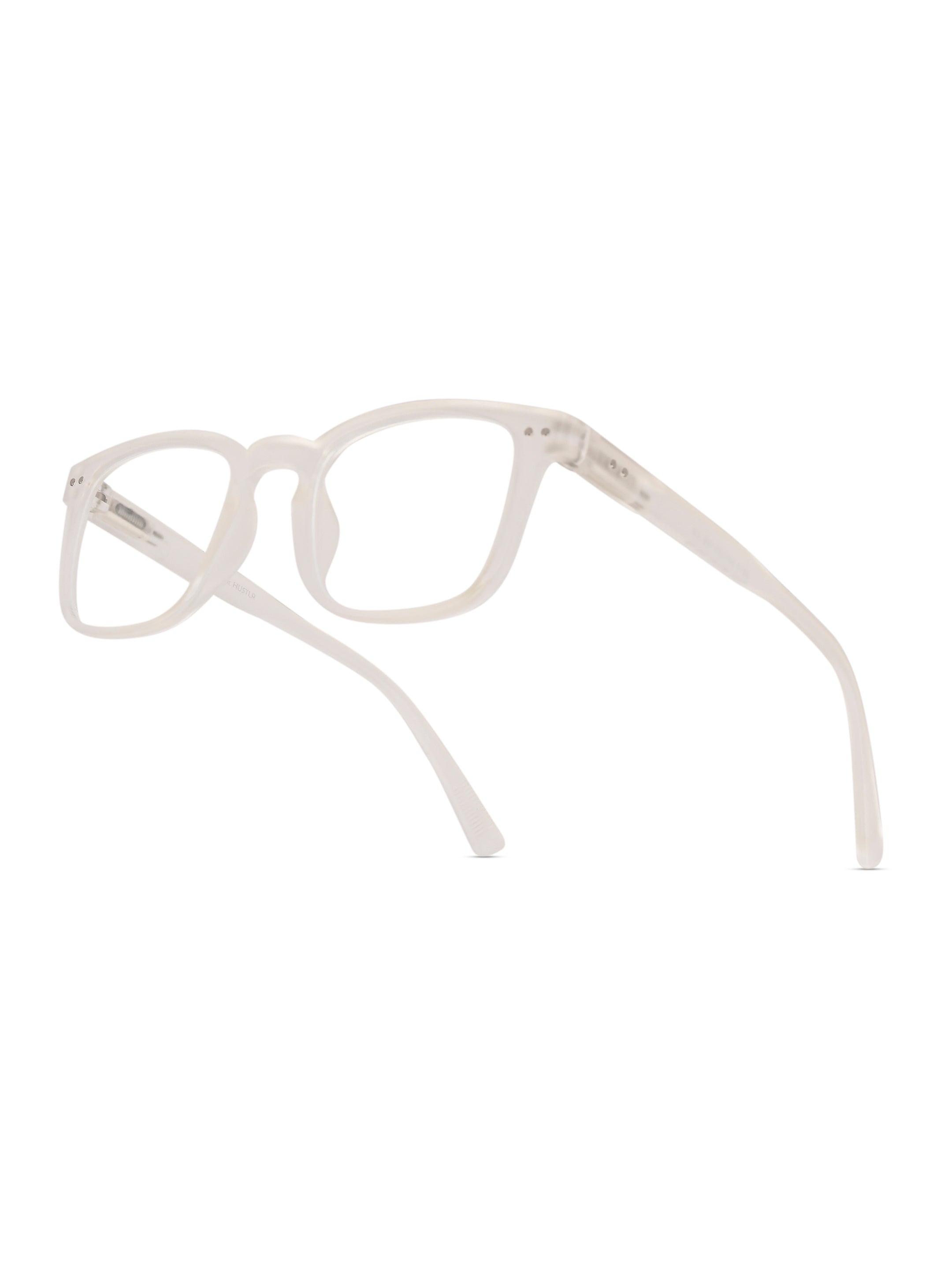 BluArmor | Transparent Medium Full Rim SQUARE Computer Glasses for Men & Women [Blue Block]