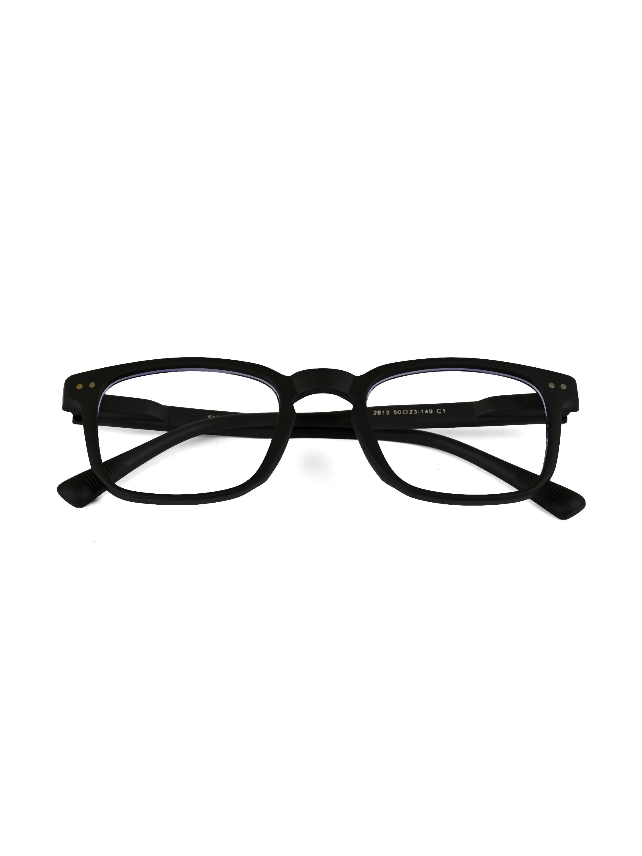 BluArmor | Black Medium Full Rim SQUARE Computer Glasses for Men & Women [Blue Block]