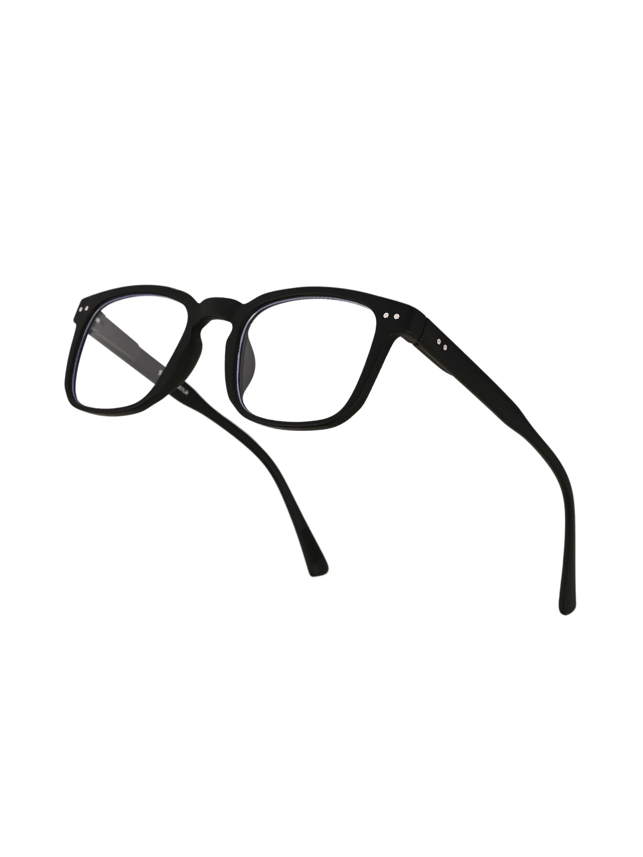 BluArmor | Black Medium Full Rim SQUARE Computer Glasses for Men & Women [Blue Block]