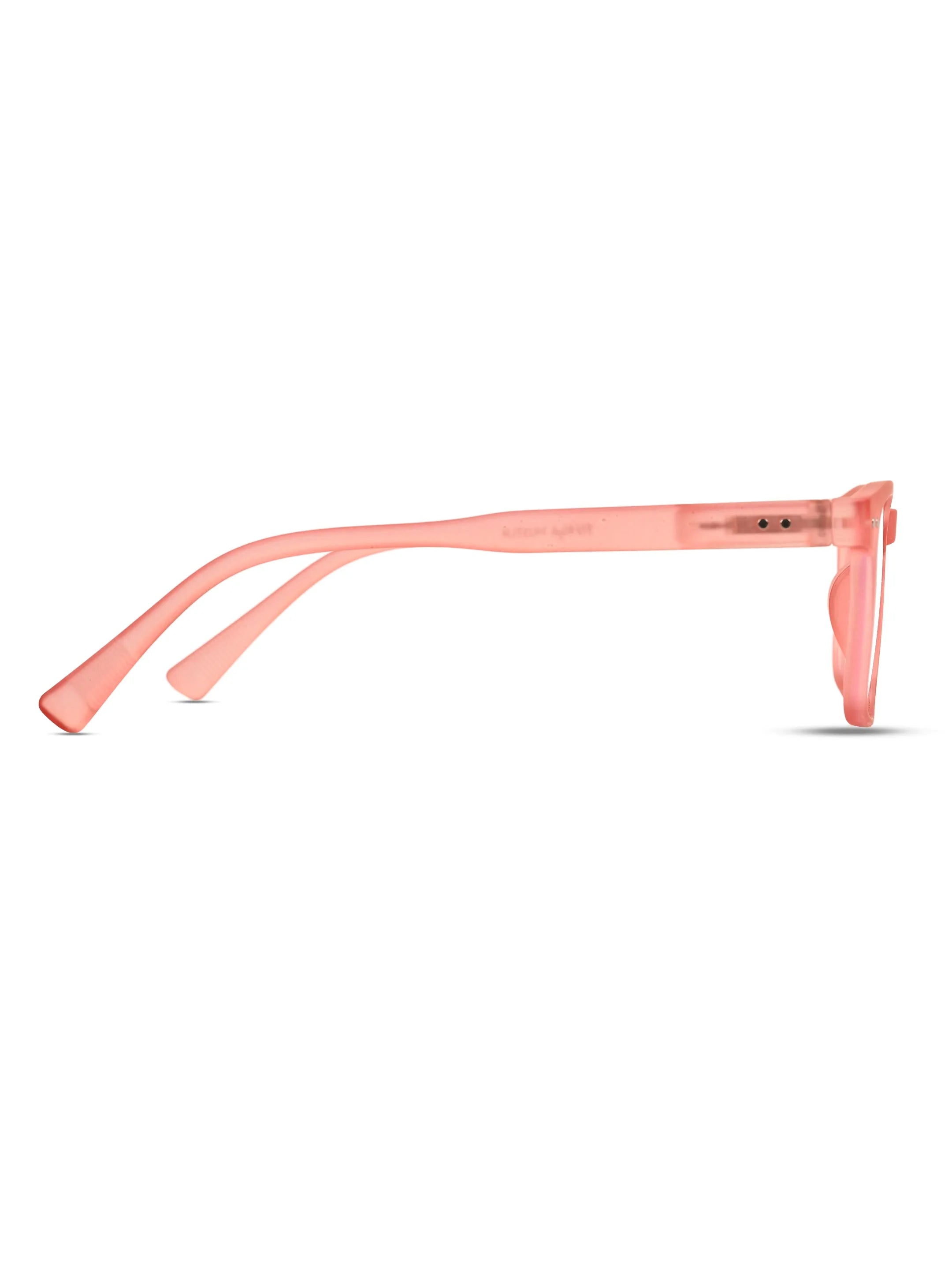 BluArmor | Transparent Red Medium Full Rim SQUARE Computer Glasses for Men & Women [Blue Block]