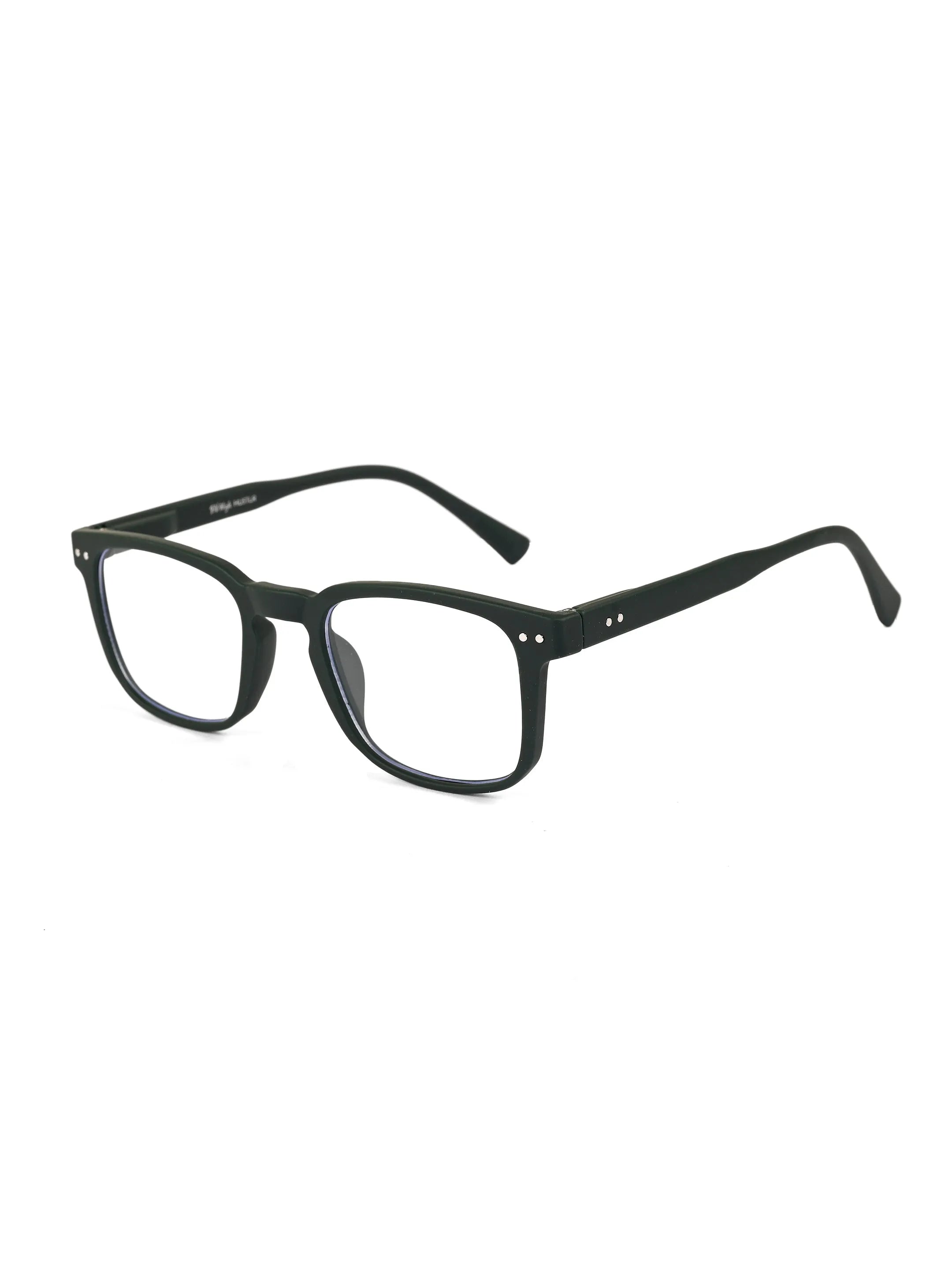 BluArmor | Green Medium Full Rim SQUARE Computer Glasses for Men & Women [Blue Block]