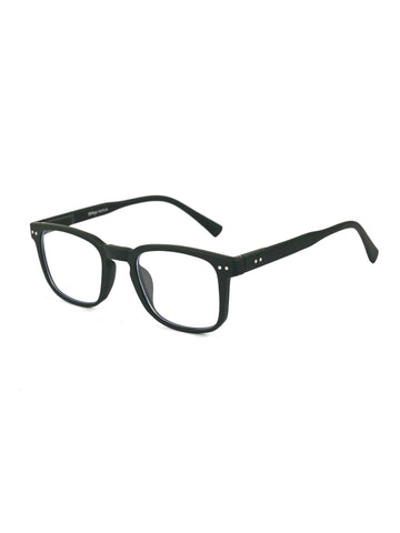BluArmor | Green Medium Full Rim SQUARE Computer Glasses for Men & Women [Blue Block]