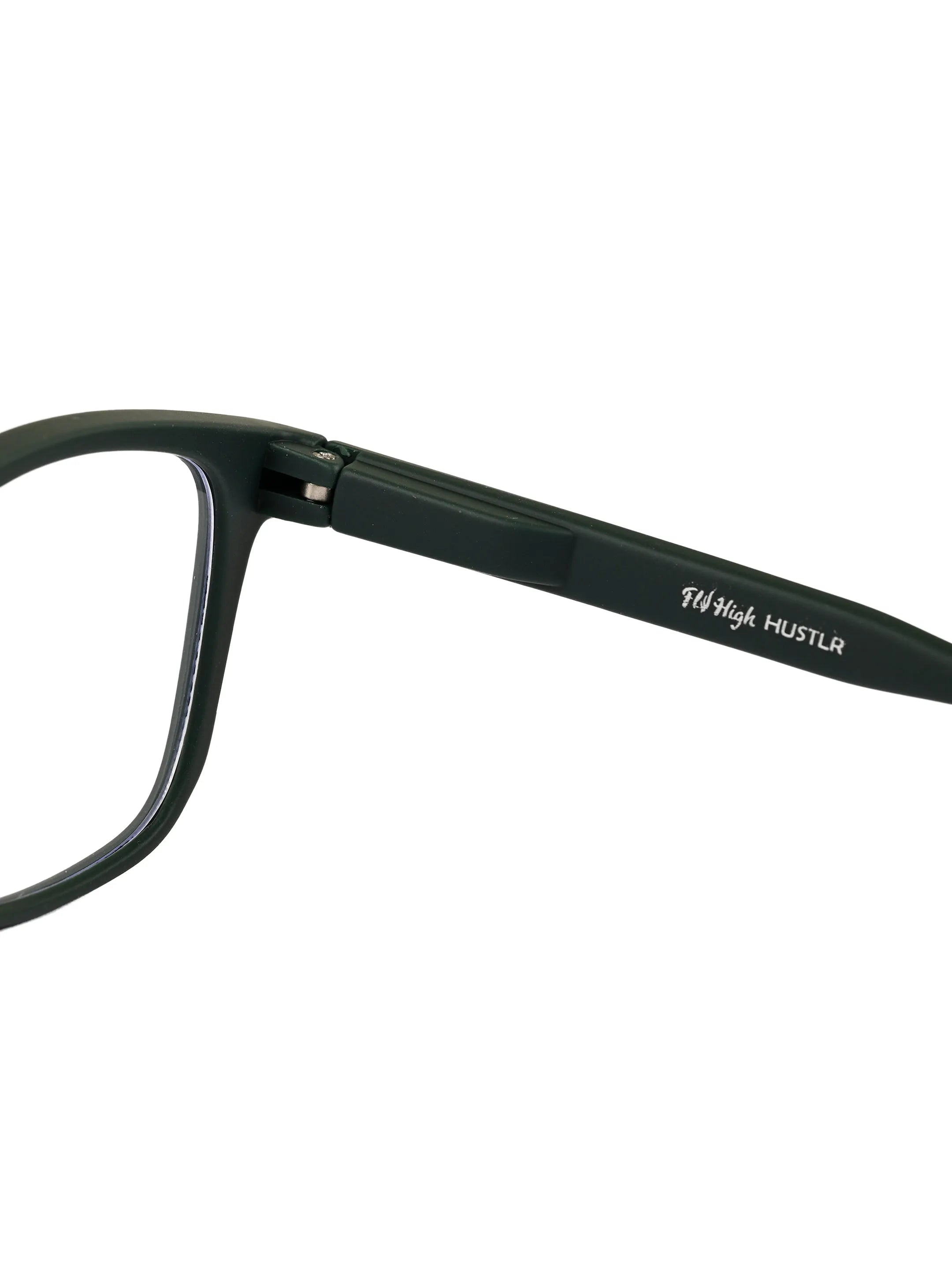 BluArmor | Green Medium Full Rim SQUARE Computer Glasses for Men & Women [Blue Block]