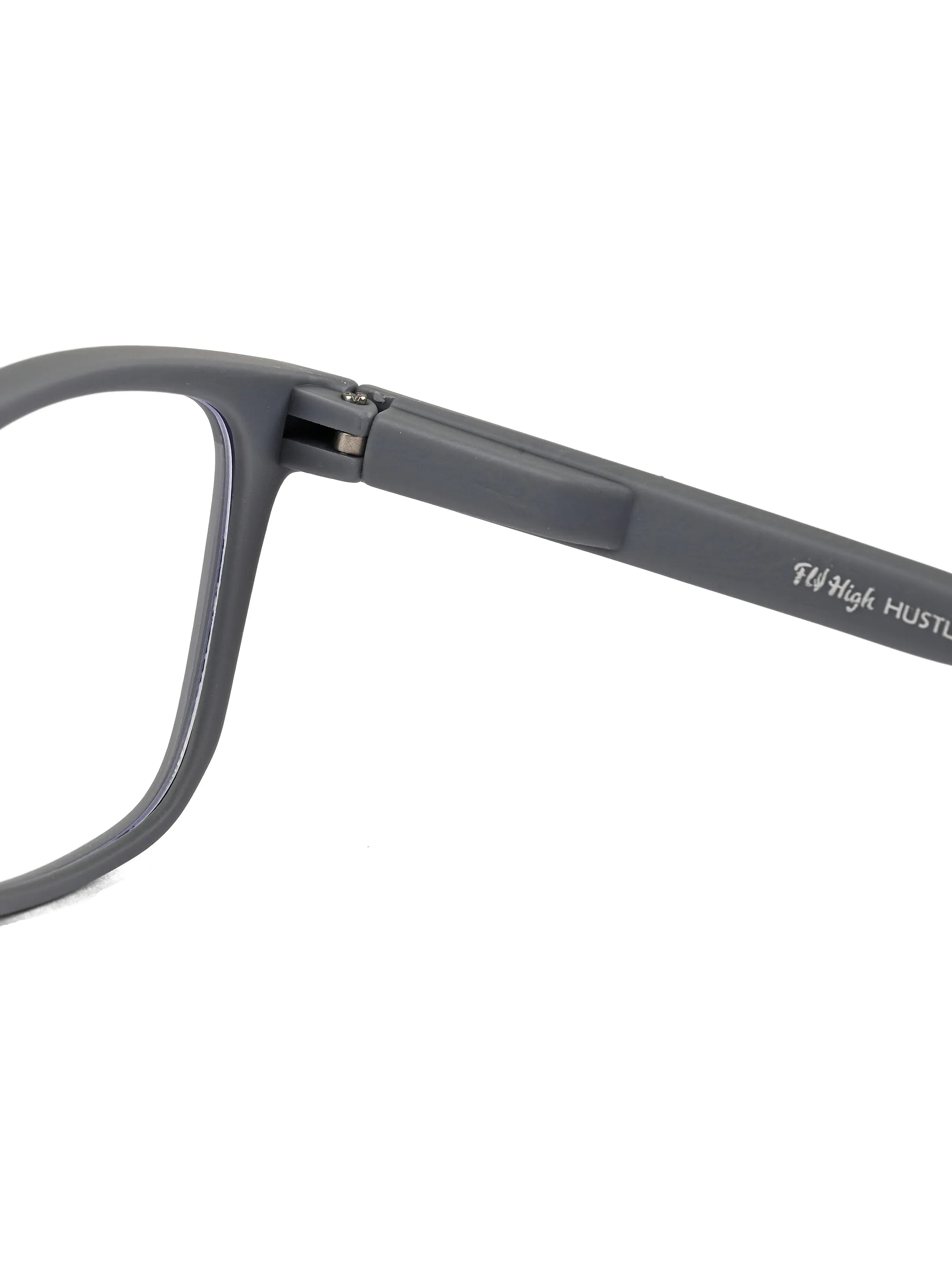 BluArmor | Grey Medium Full Rim SQUARE Computer Glasses for Men & Women [Blue Block]