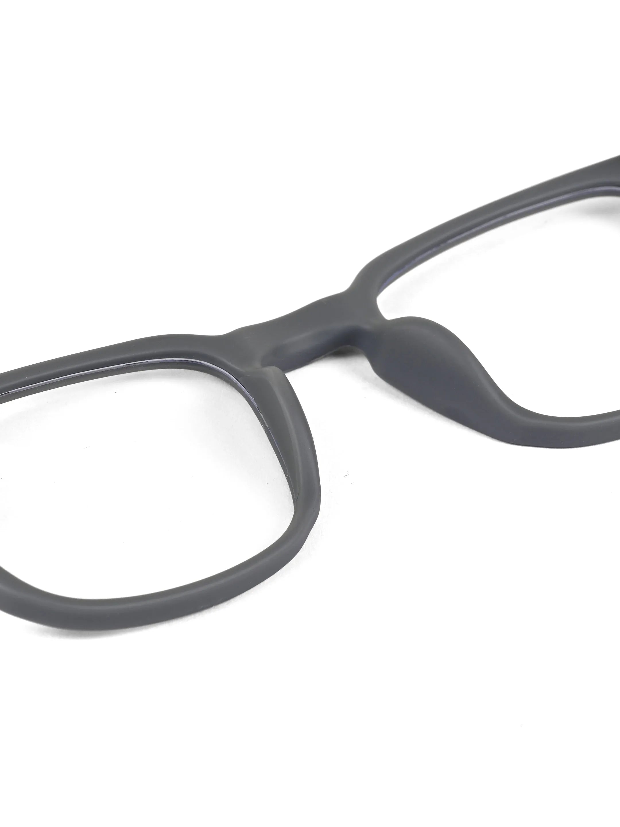 BluArmor | Grey Medium Full Rim SQUARE Computer Glasses for Men & Women [Blue Block]