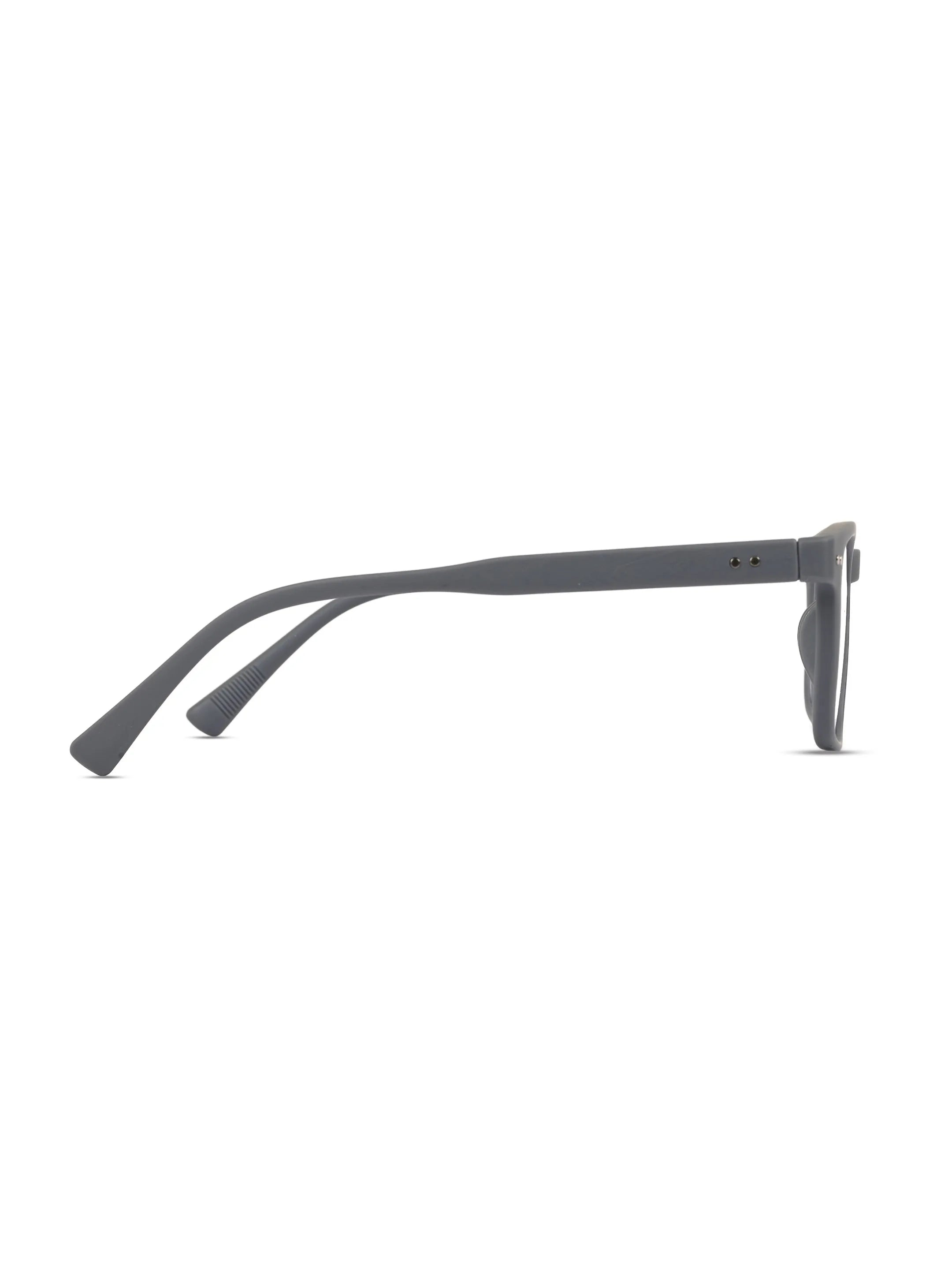 BluArmor | Grey Medium Full Rim SQUARE Computer Glasses for Men & Women [Blue Block]