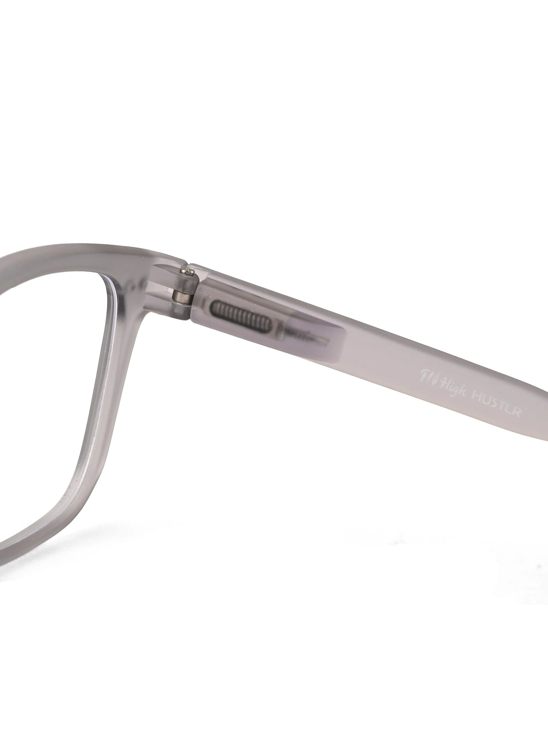 BluArmor | Transparent Smoke Medium Full Rim SQUARE Computer Glasses for Men & Women [Blue Block]