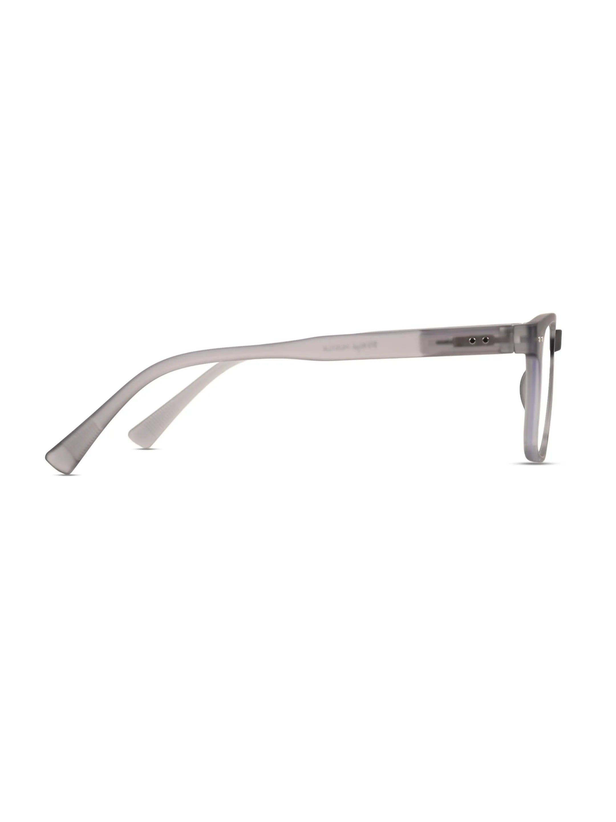 BluArmor | Transparent Smoke Medium Full Rim SQUARE Computer Glasses for Men & Women [Blue Block]