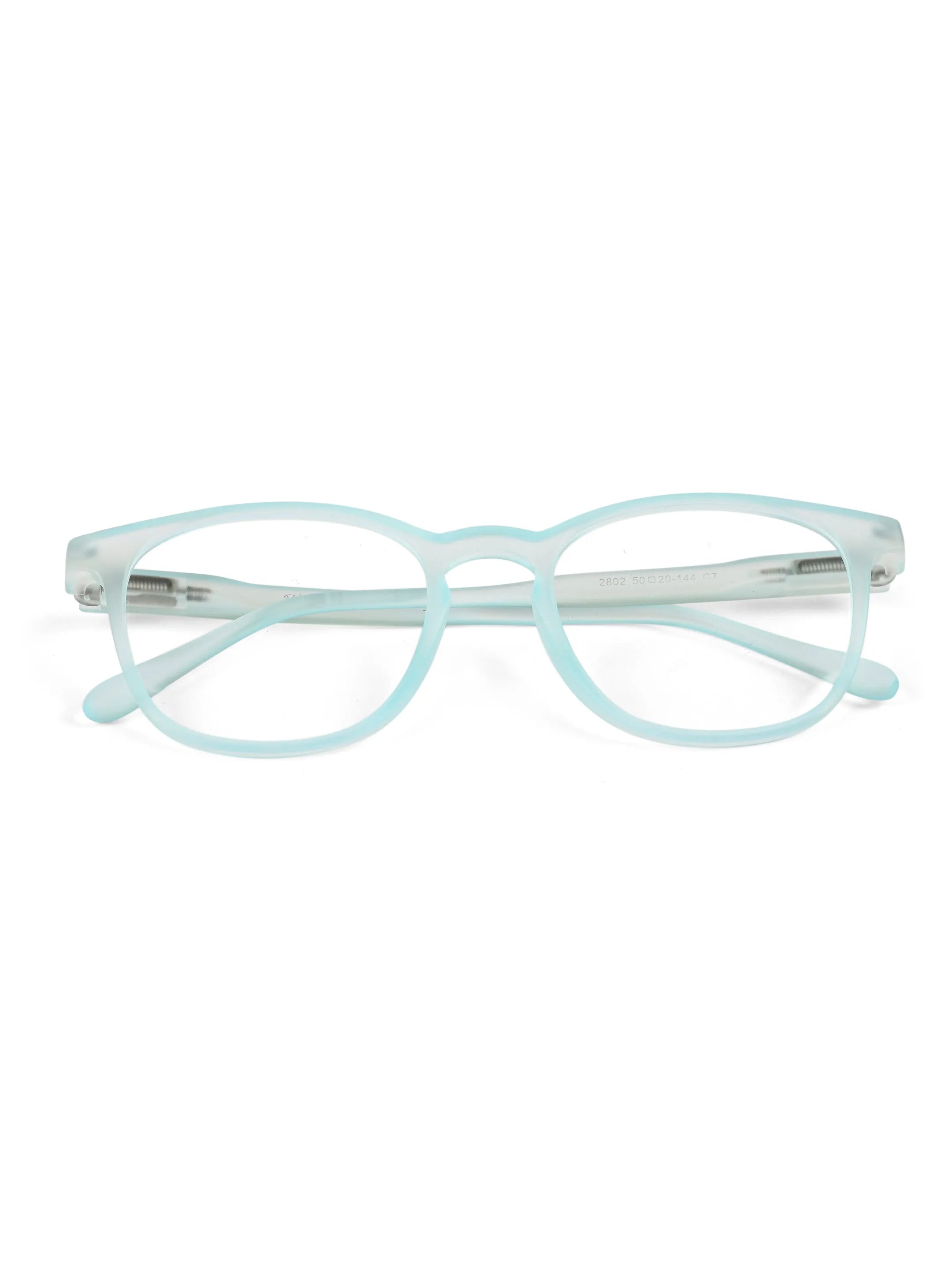 Clario | Transparent Skyblue Medium Full Rim RECTANGLE Computer Glasses for Men & Women [Blue Block]