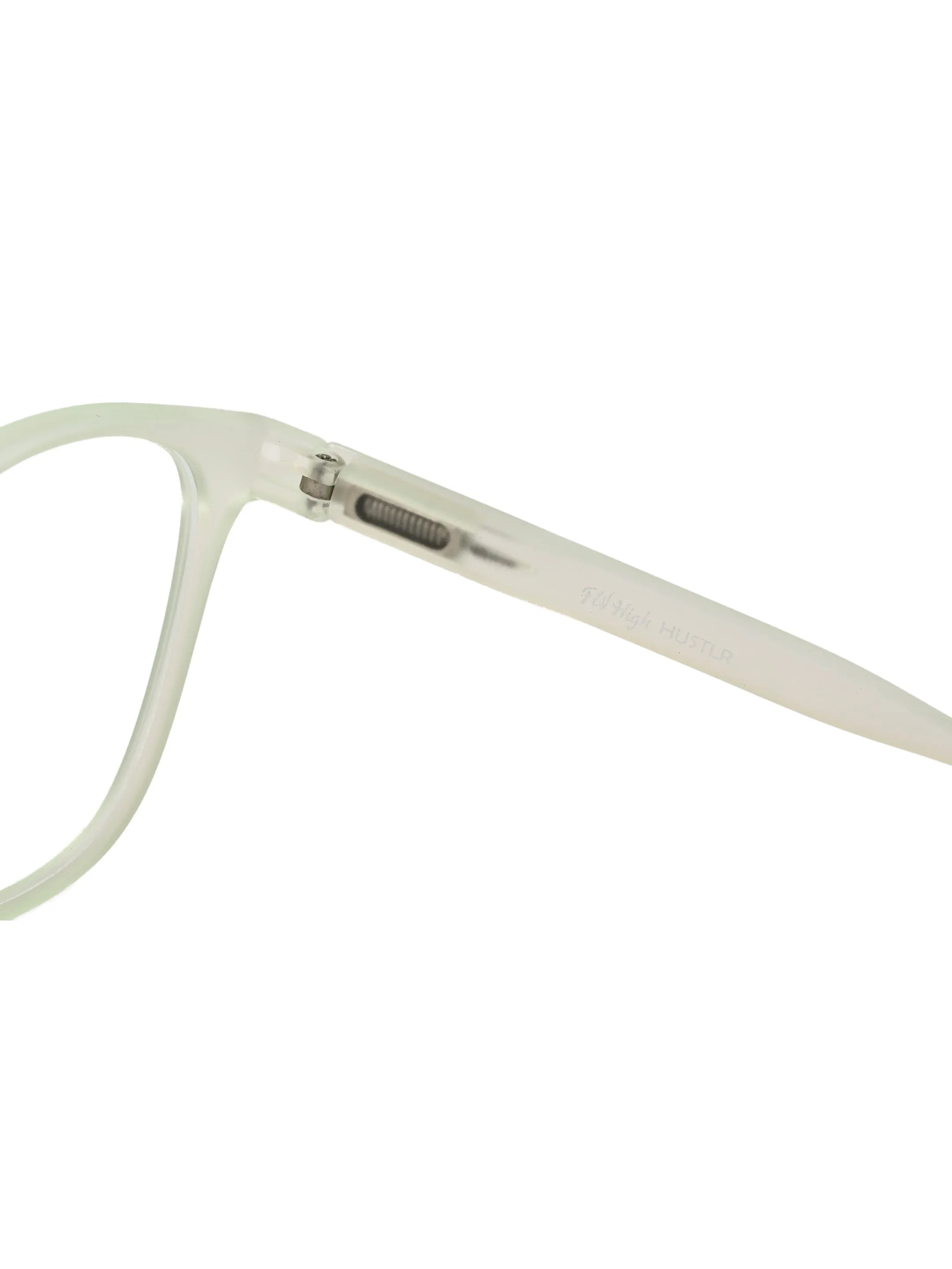Clario | Transparent Light Green Medium Full Rim RECTANGLE Computer Glasses for Men & Women [Blue Block]
