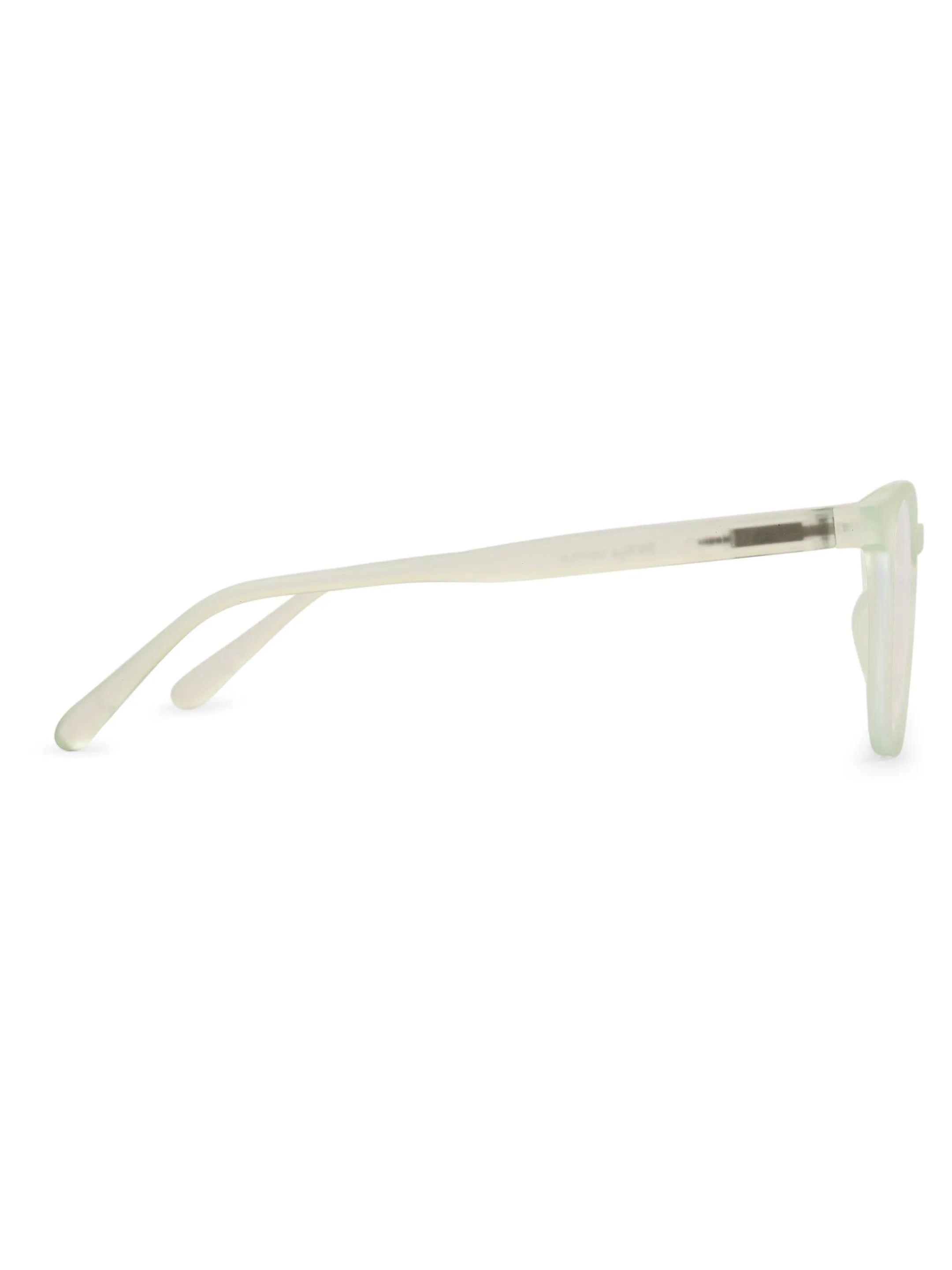 Clario | Transparent Light Green Medium Full Rim RECTANGLE Computer Glasses for Men & Women [Blue Block]