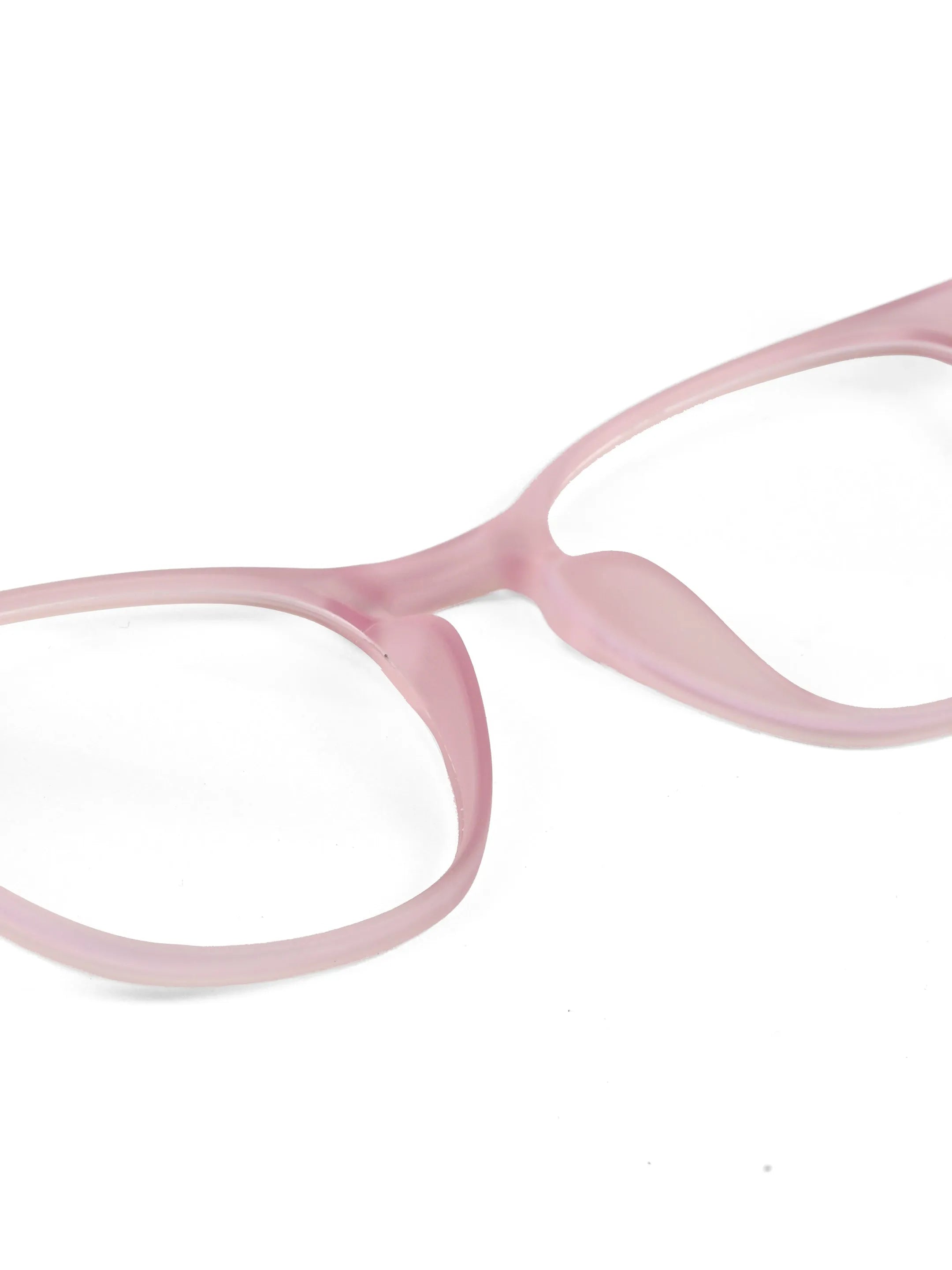Clario | Baby Pink Medium Full Rim RECTANGLE Computer Glasses for Men & Women [Blue Block]