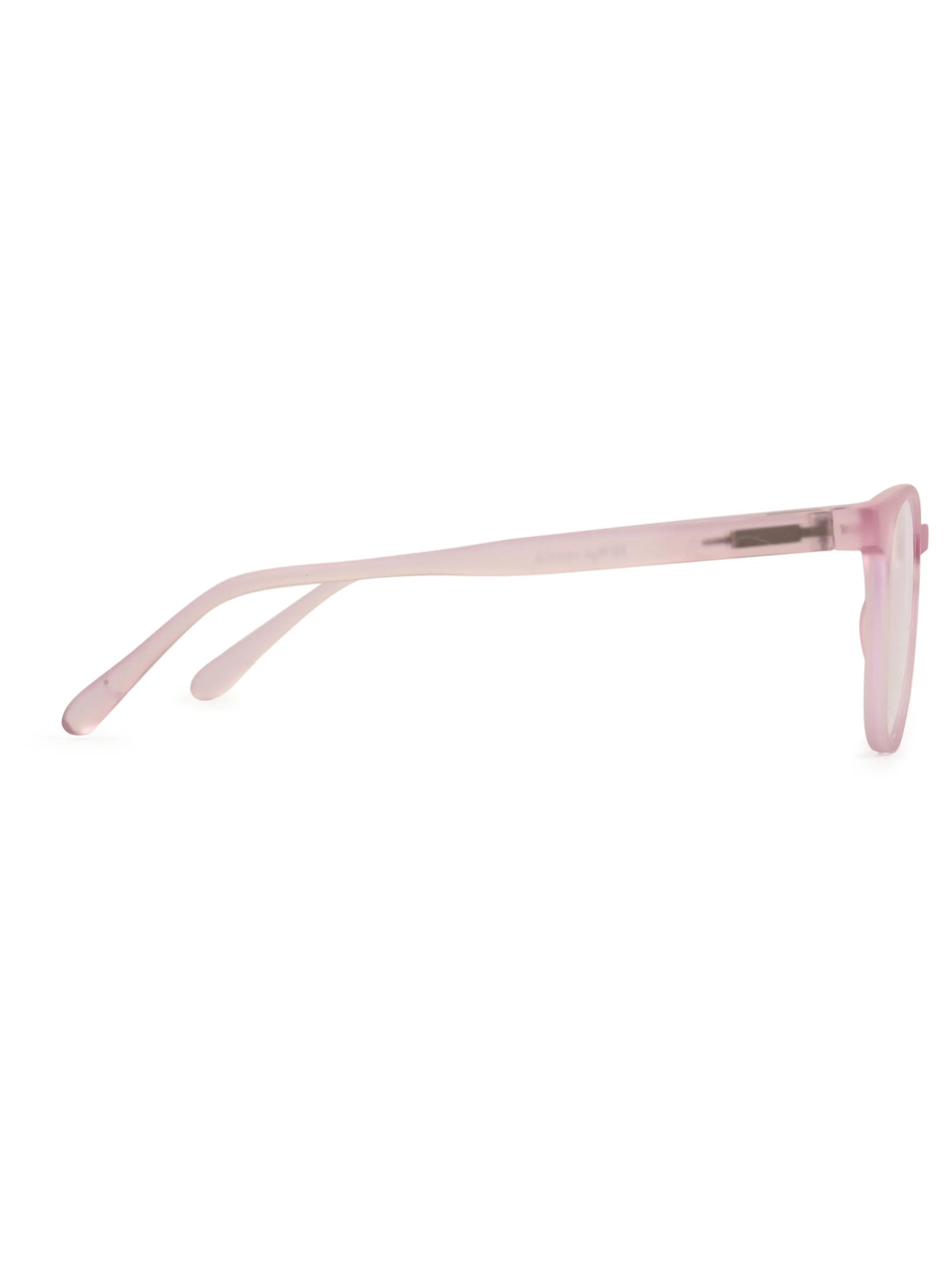 Clario | Baby Pink Medium Full Rim RECTANGLE Computer Glasses for Men & Women [Blue Block]